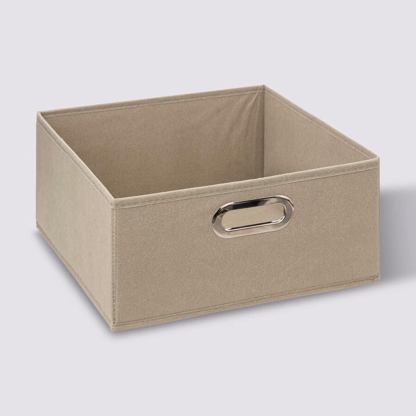 Cesto contenitore 31x15h cm in tessuto tortora
