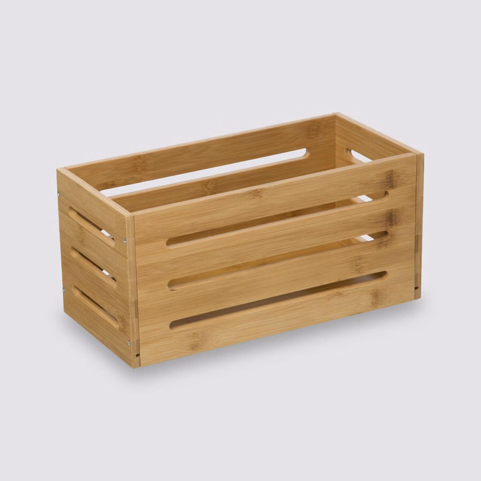 Cesto contenitore 31x31h cm in bambù naturale