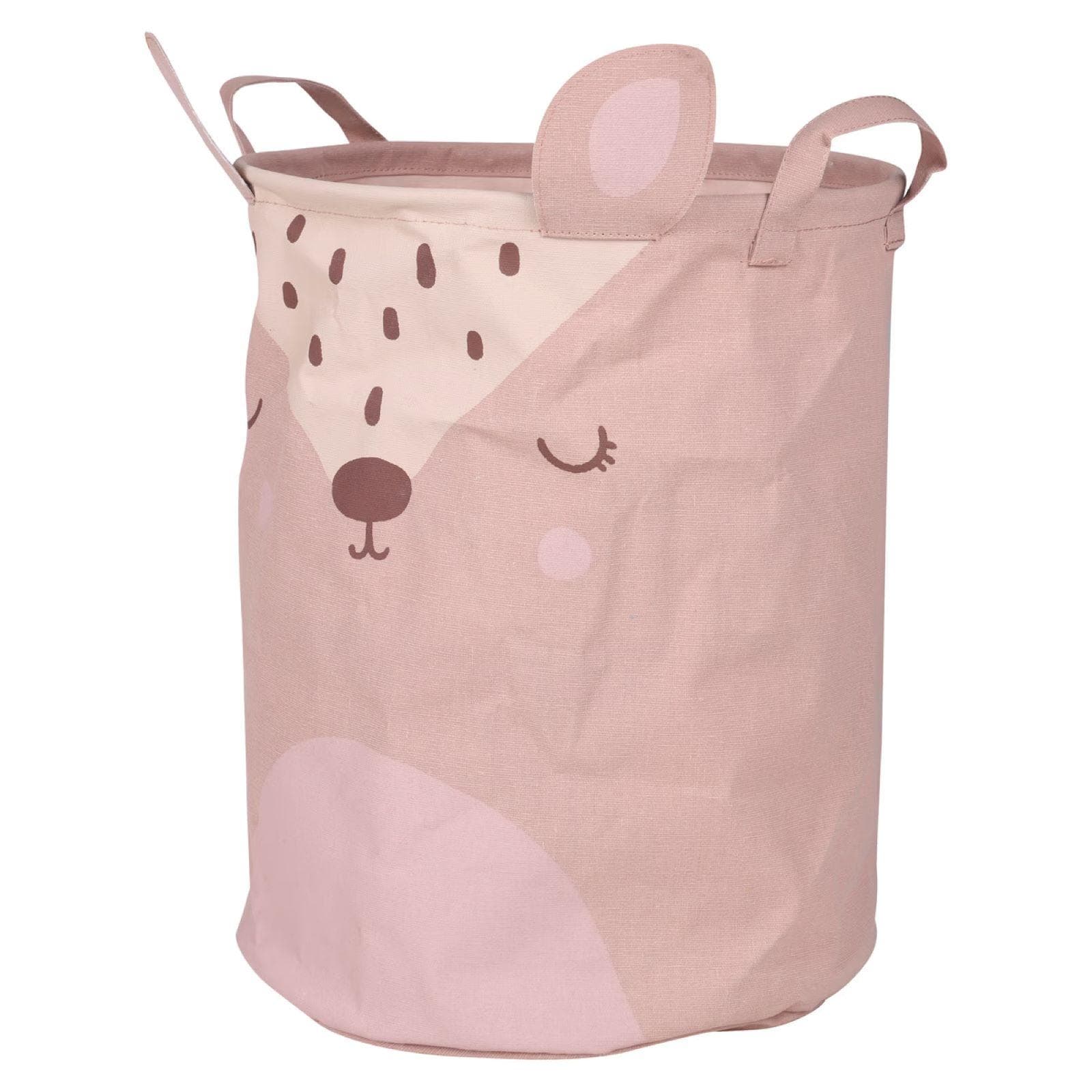 Cesto portaoggetti 50h cm con stampa cerbiatto rosa - Kids