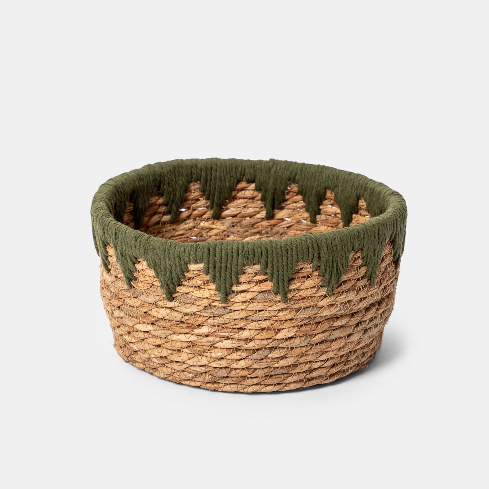Cesto portaoggetti 25 x 14 cm verde militare - Zahir