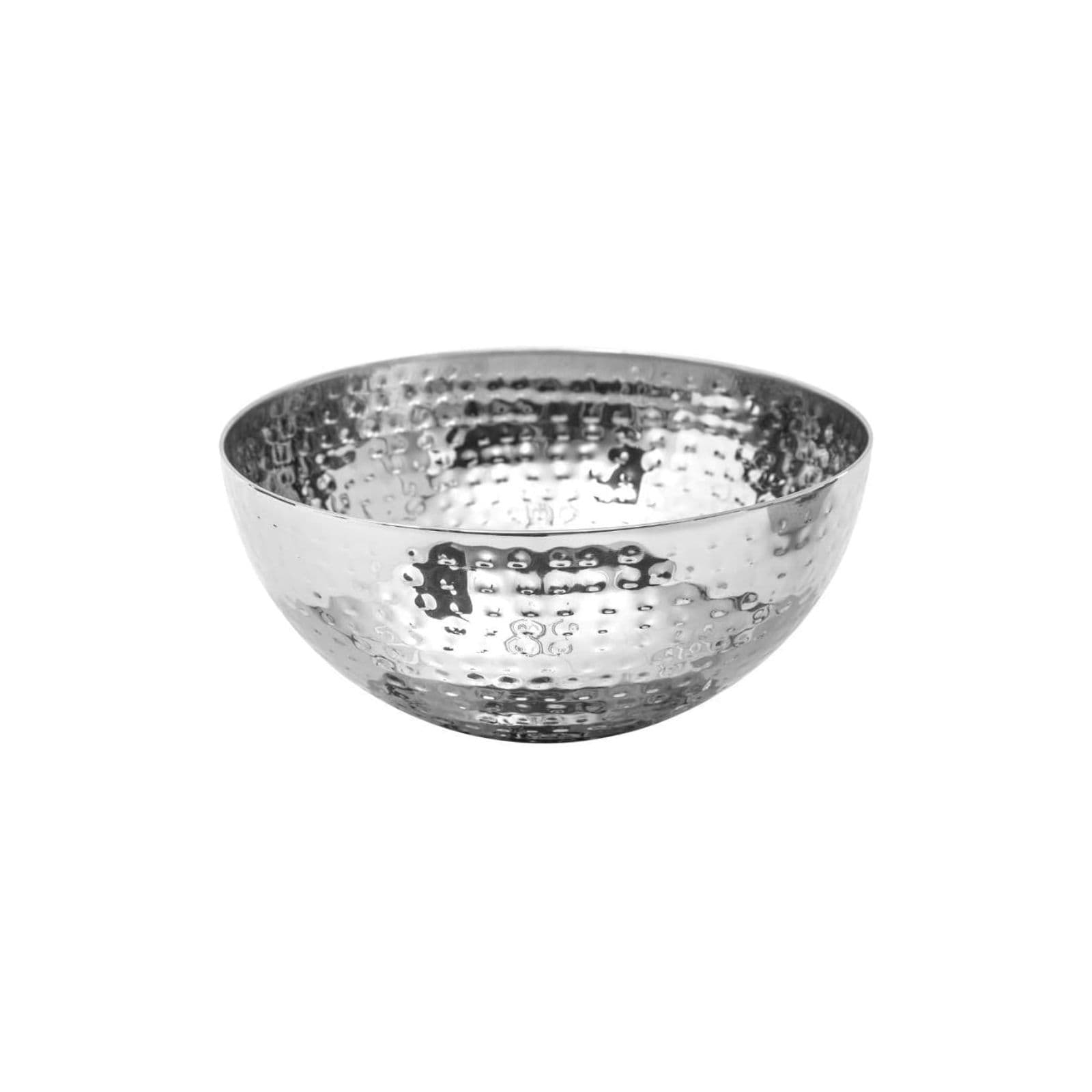 Ciotola rotonda 13 cm in acciaio inox martellato - Carly