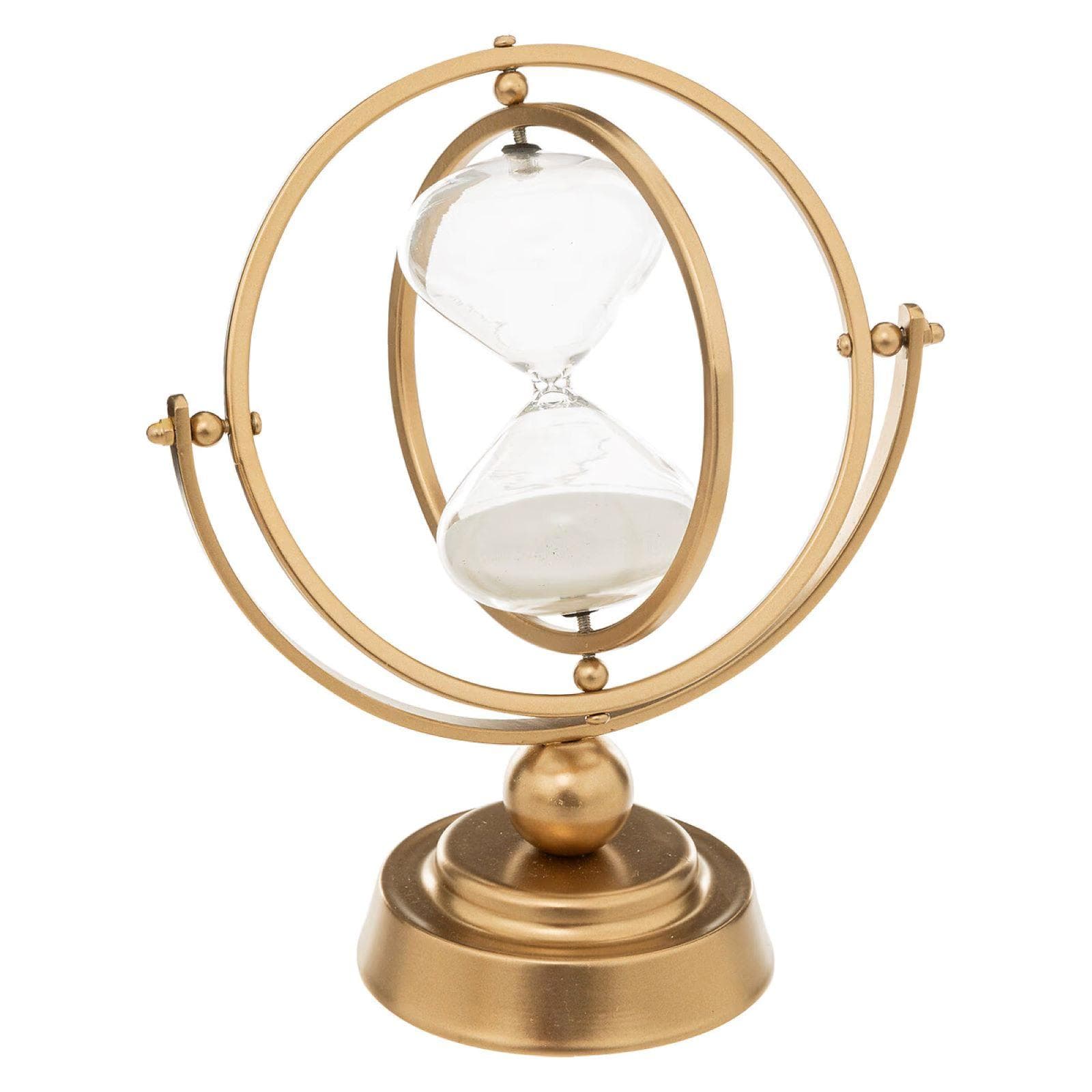 Clessidra decorativa 25h cm in metallo oro