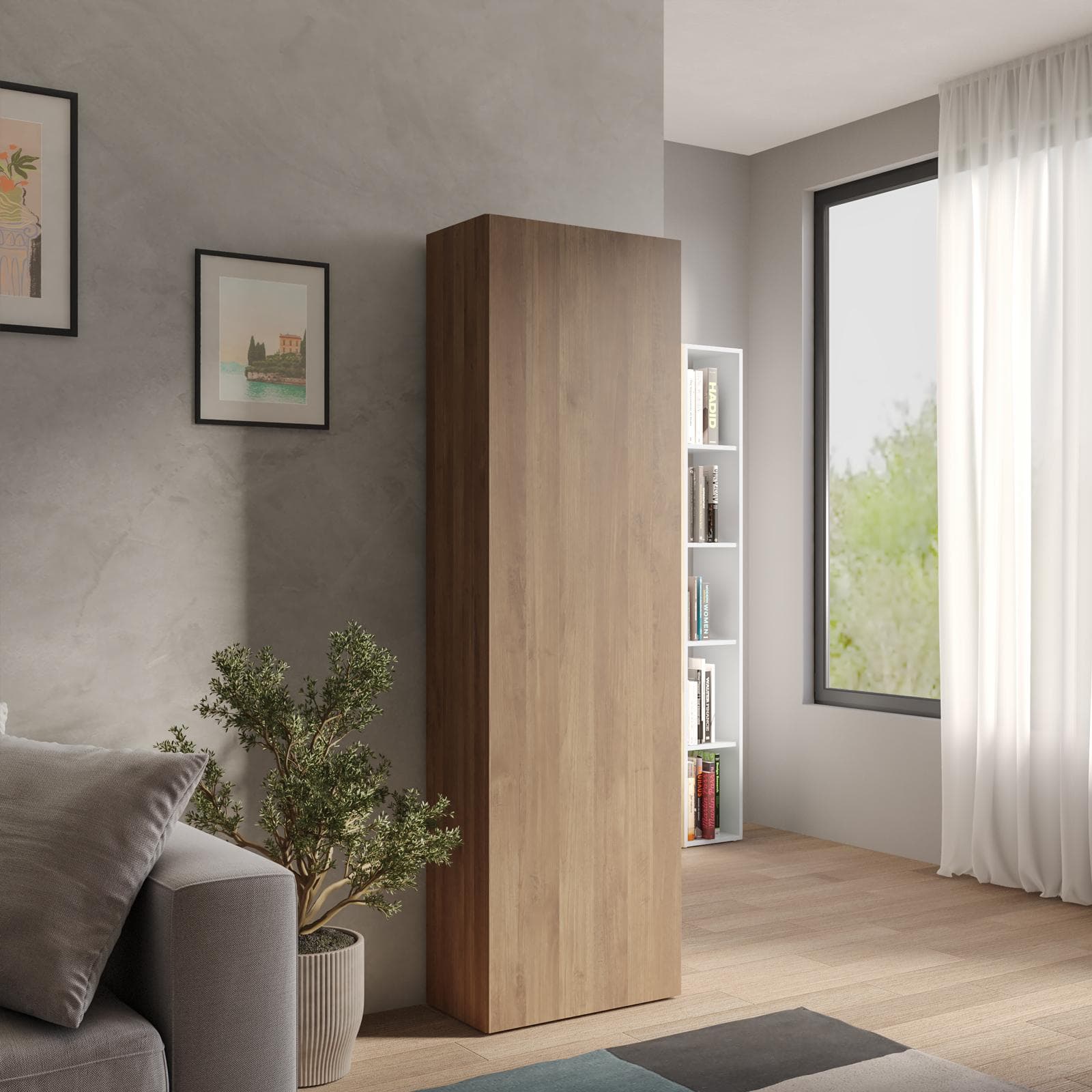Colonna multiuso 54x185h cm mercure con anta reversibile - Clary