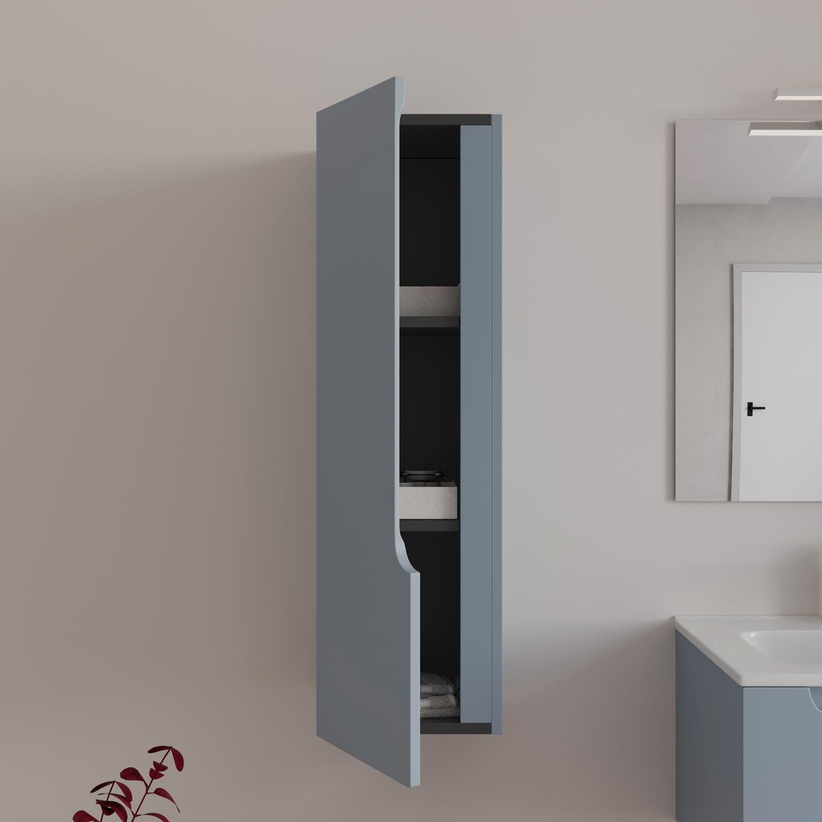 Colonna bagno sospesa 30x30x100h cm carta da zucchero - Agave