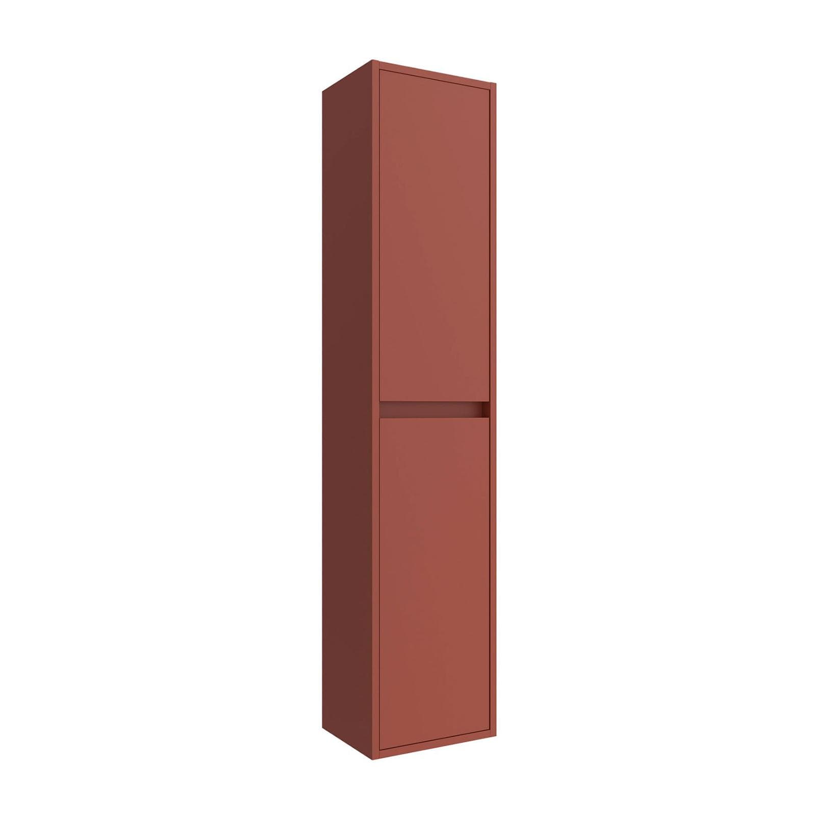 Colonna bagno sospesa 140h cm red satinato con anta Soft Close reversibile - Medora e Libras