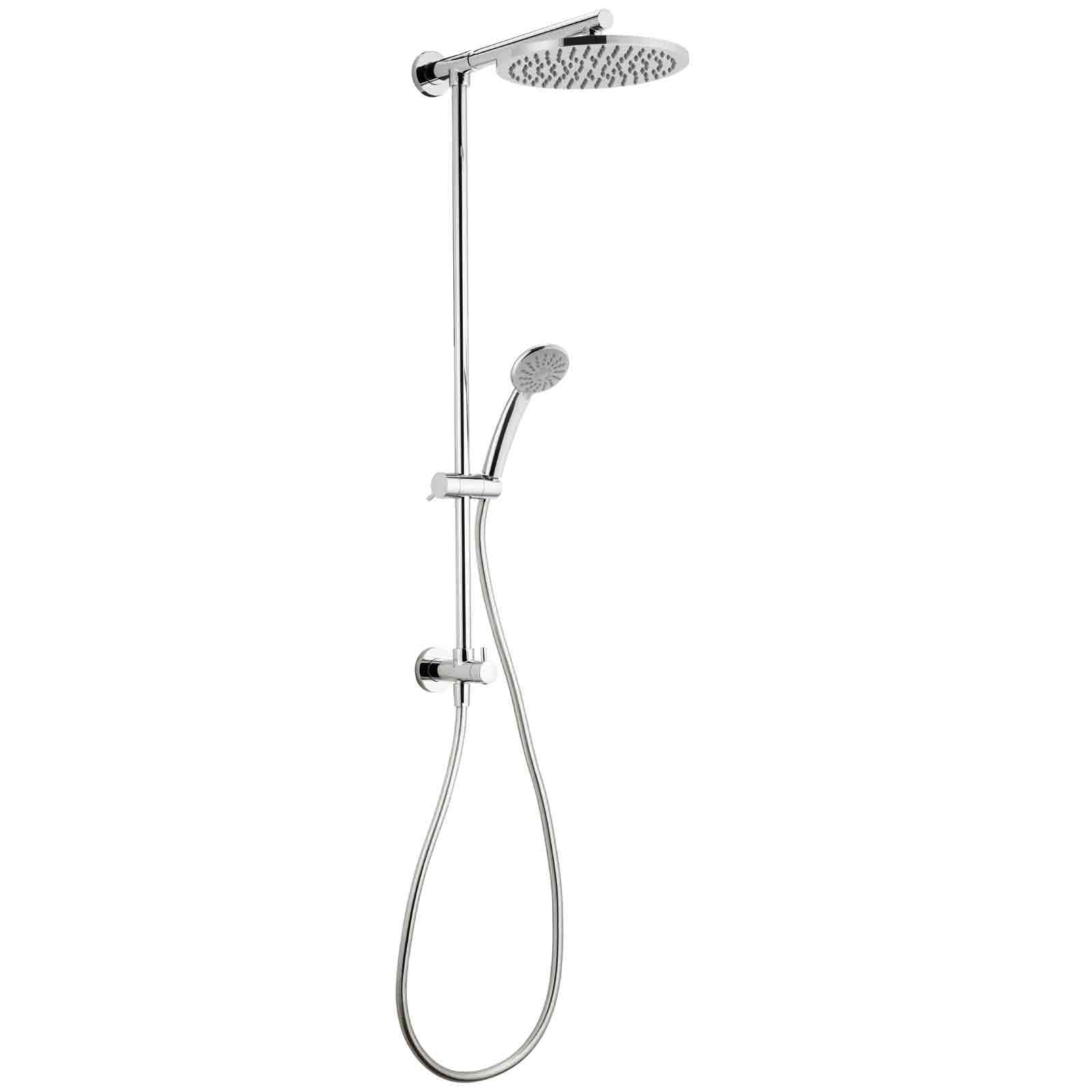 Colonna doccia da 83h cm in ottone con soffione e doccetta regolabile - Huber