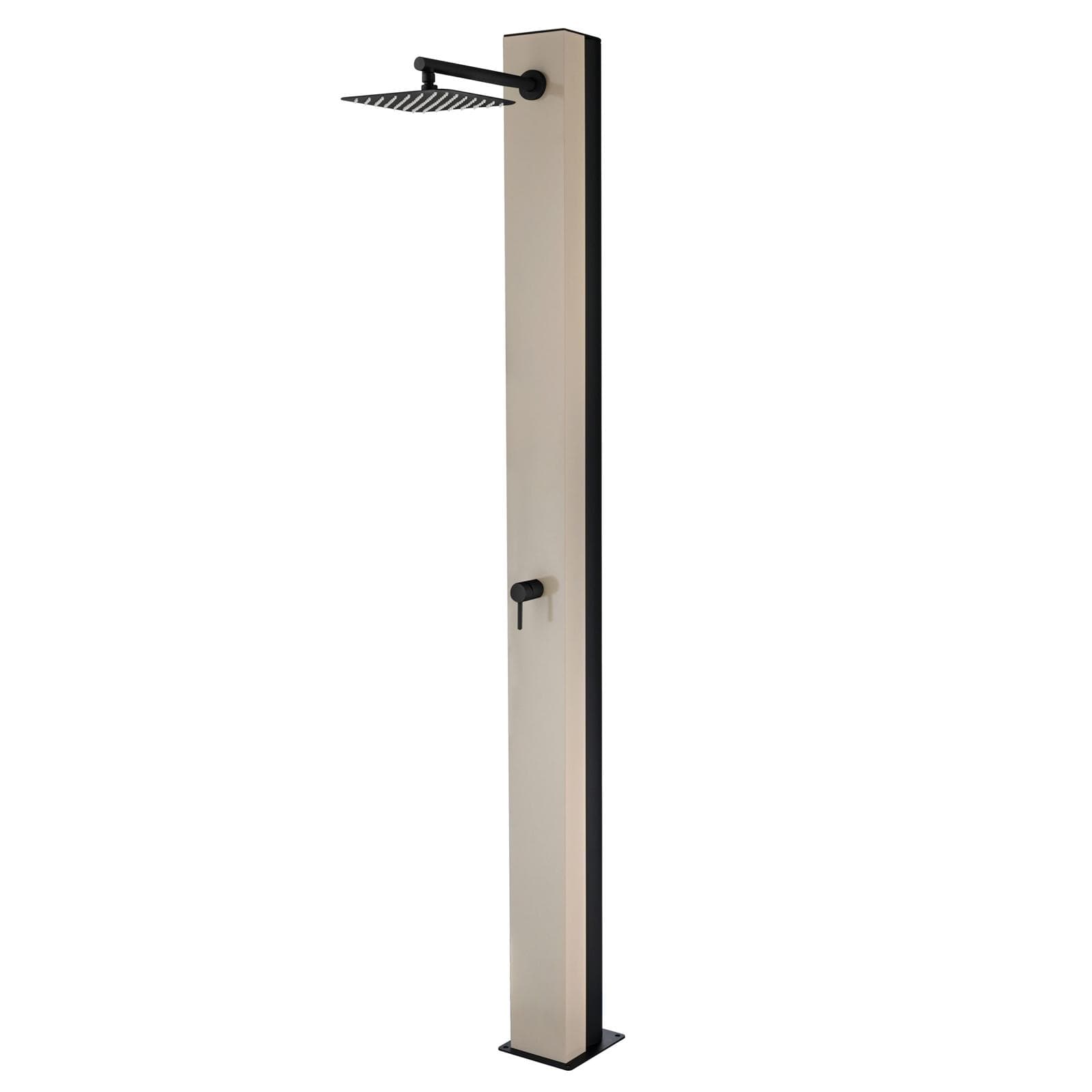 Colonna doccia da esterno 221h cm in acciaio inox 316 crema - Lukas