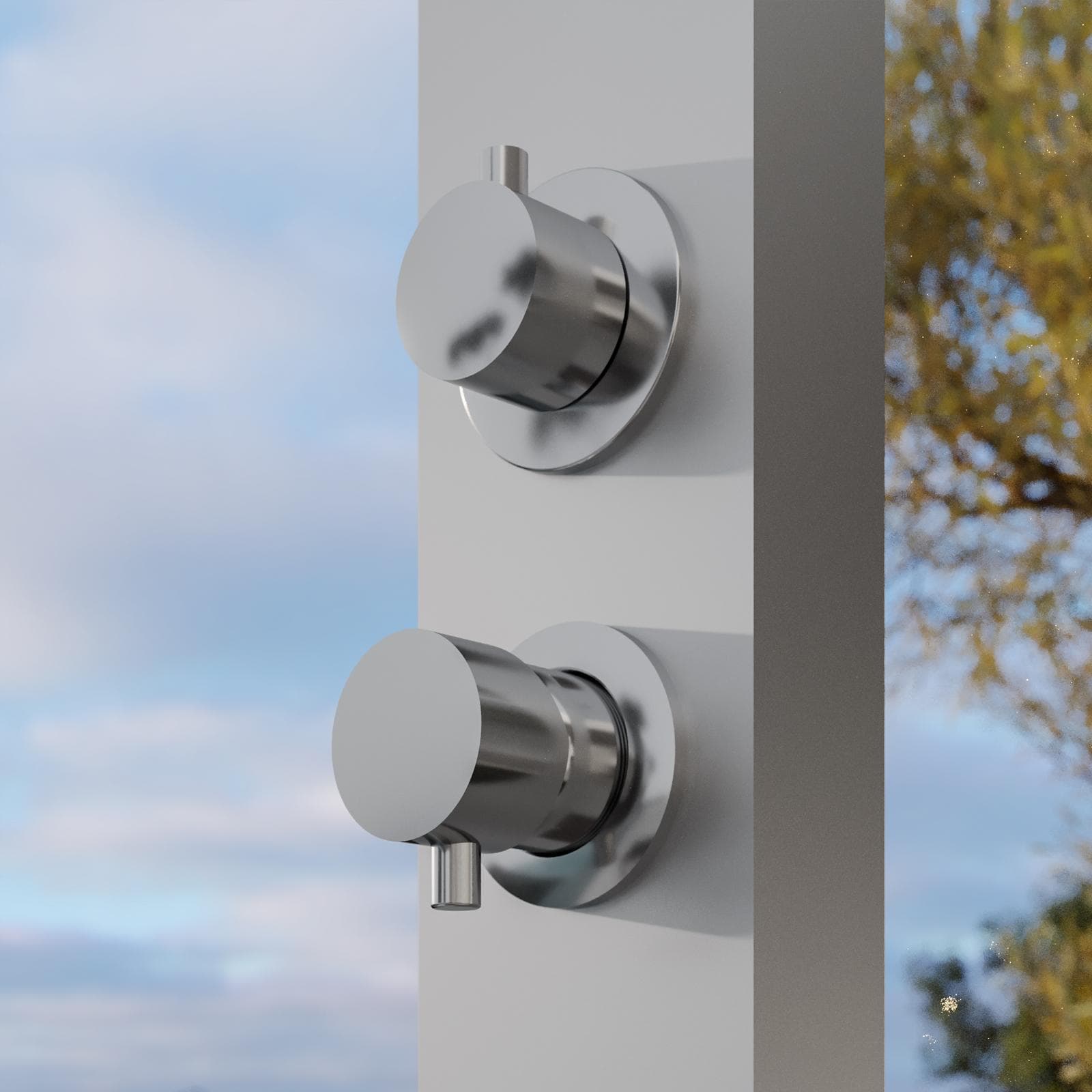 Colonna doccia da esterno in acciaio inox antimpronta - Dotex