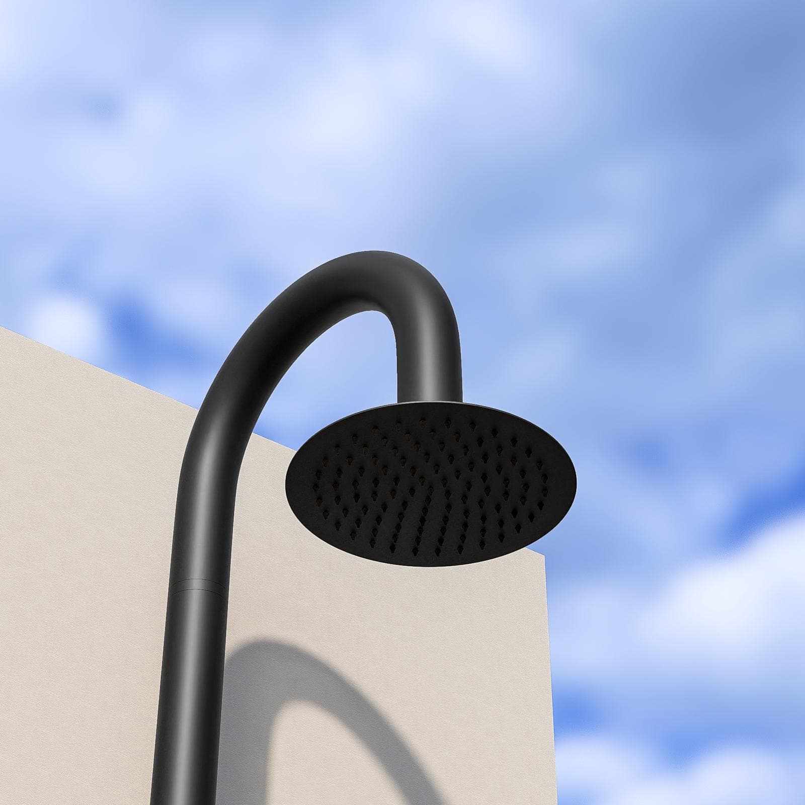 Colonna doccia per esterno 230h cm in acciaio inox 304 nero opaco - Keiras