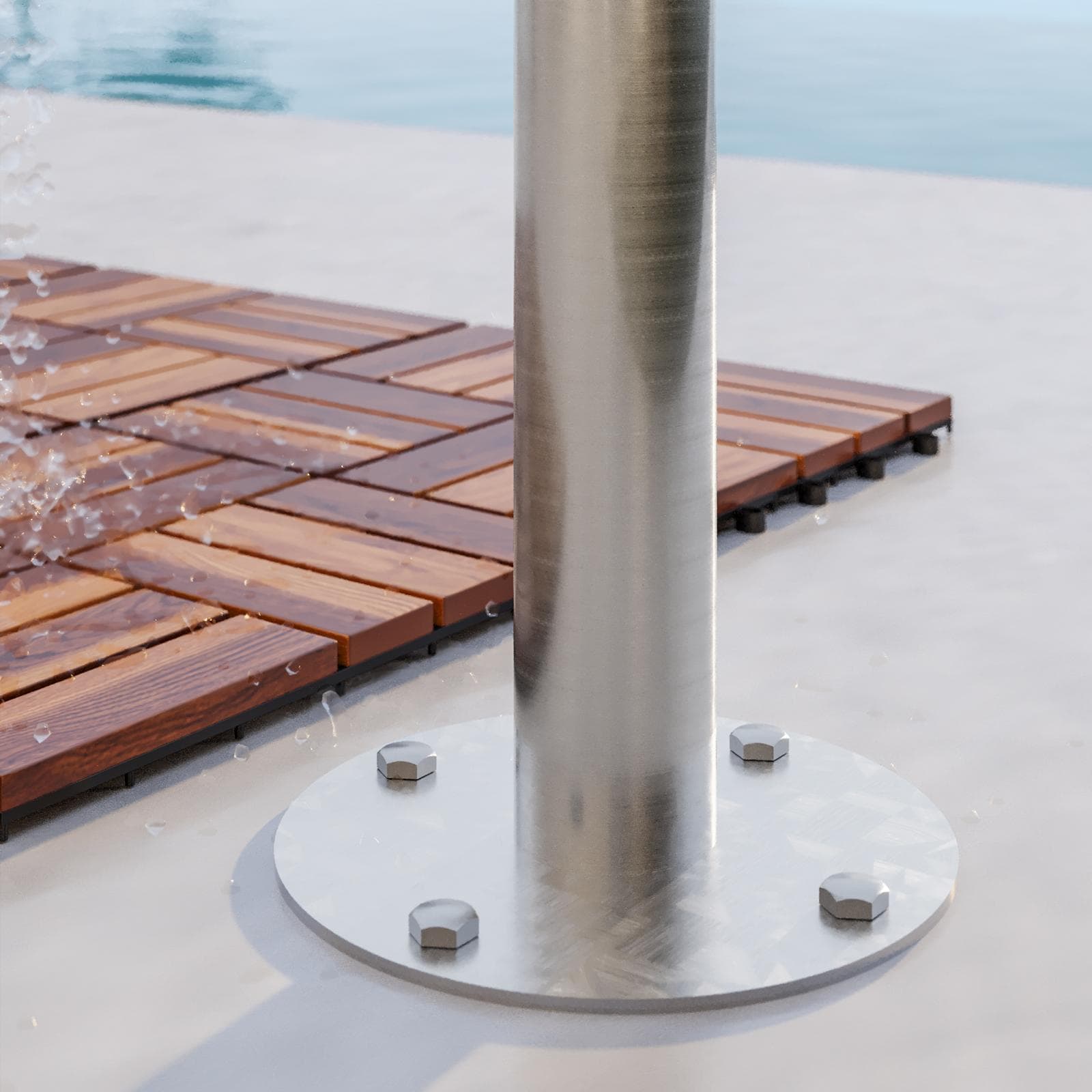 Colonna doccia per esterno in acciaio inox 304 satinato - Glimmer