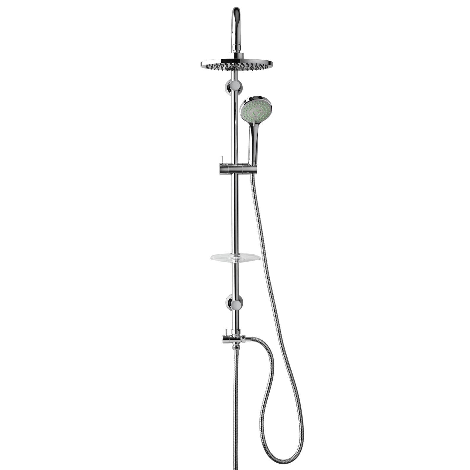 Colonna doccia telescopica Jacuzzi - Rubinetteria finitura cromo con doccino e portasapone