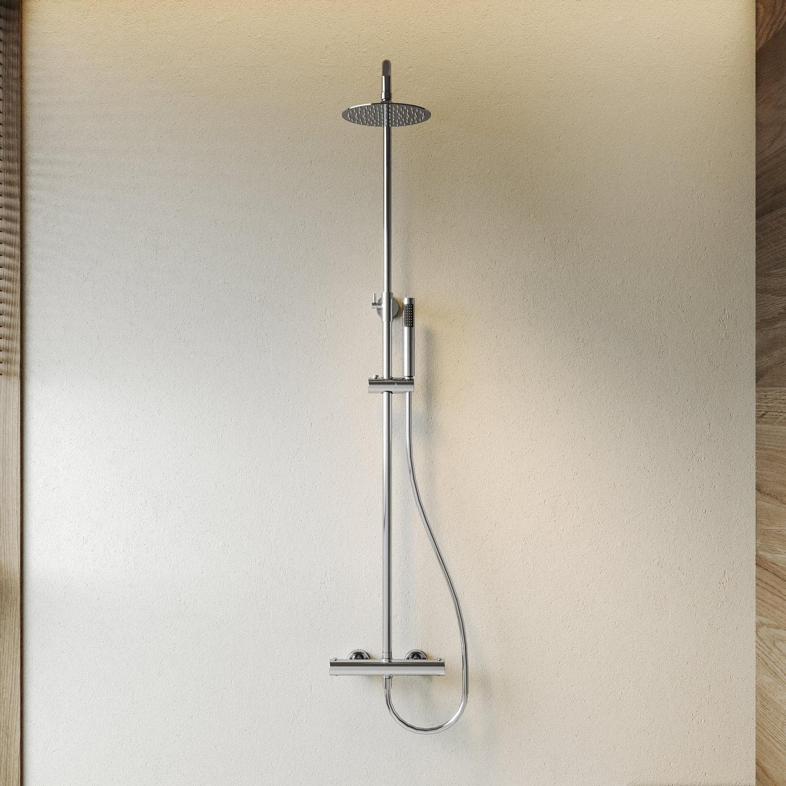 Colonna doccia termostatica in acciaio inox cromo - Oasis