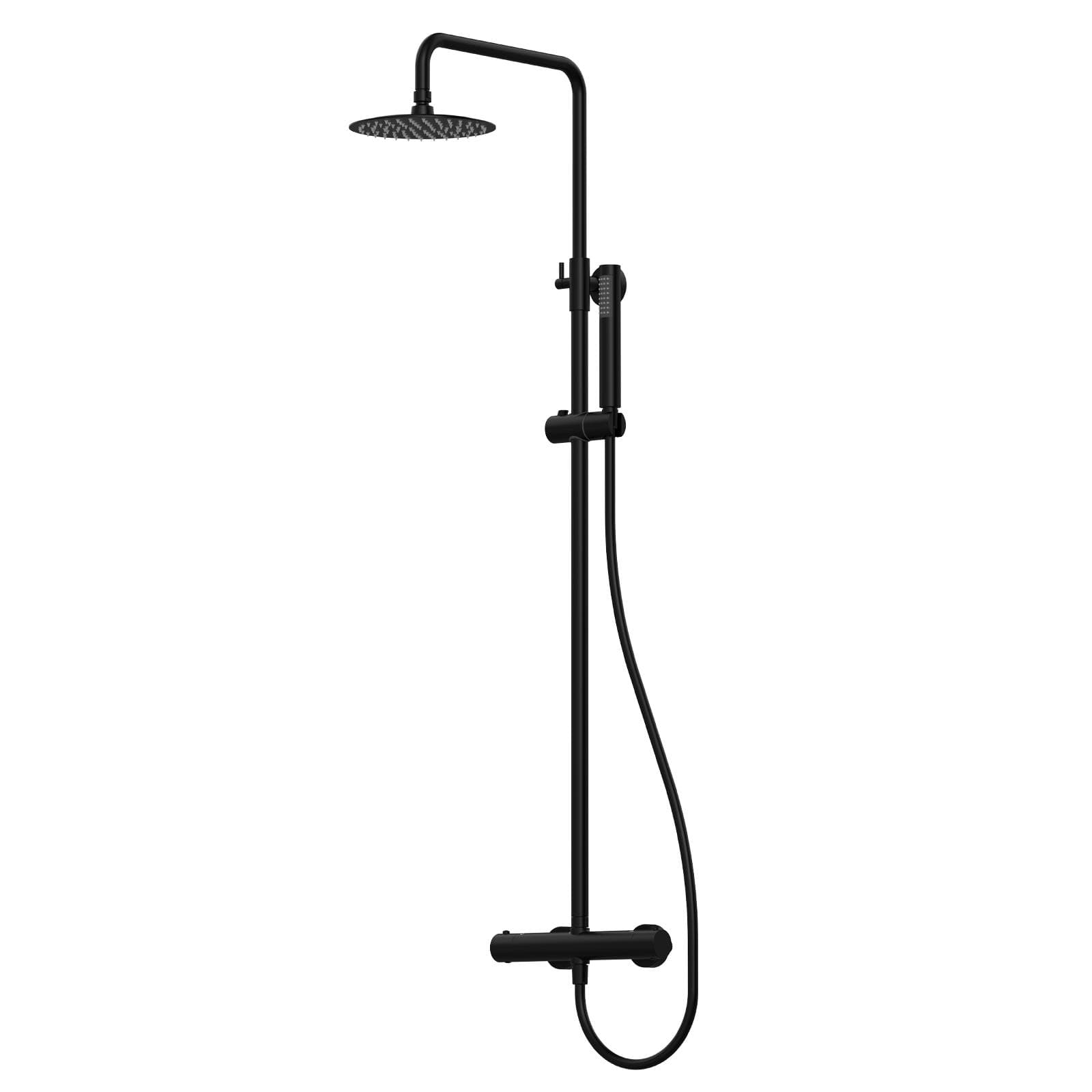 Colonna doccia termostatica in acciaio inox nero opaco - Oasis