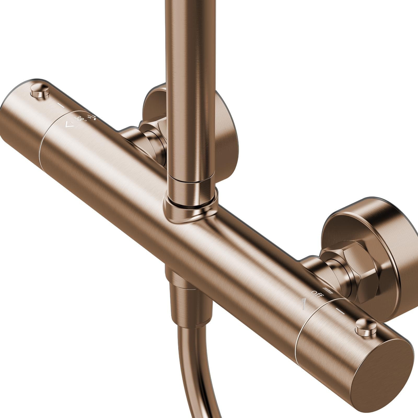 Colonna doccia termostatica in acciaio inox bronzo spazzolato anti-impronta - Oasis