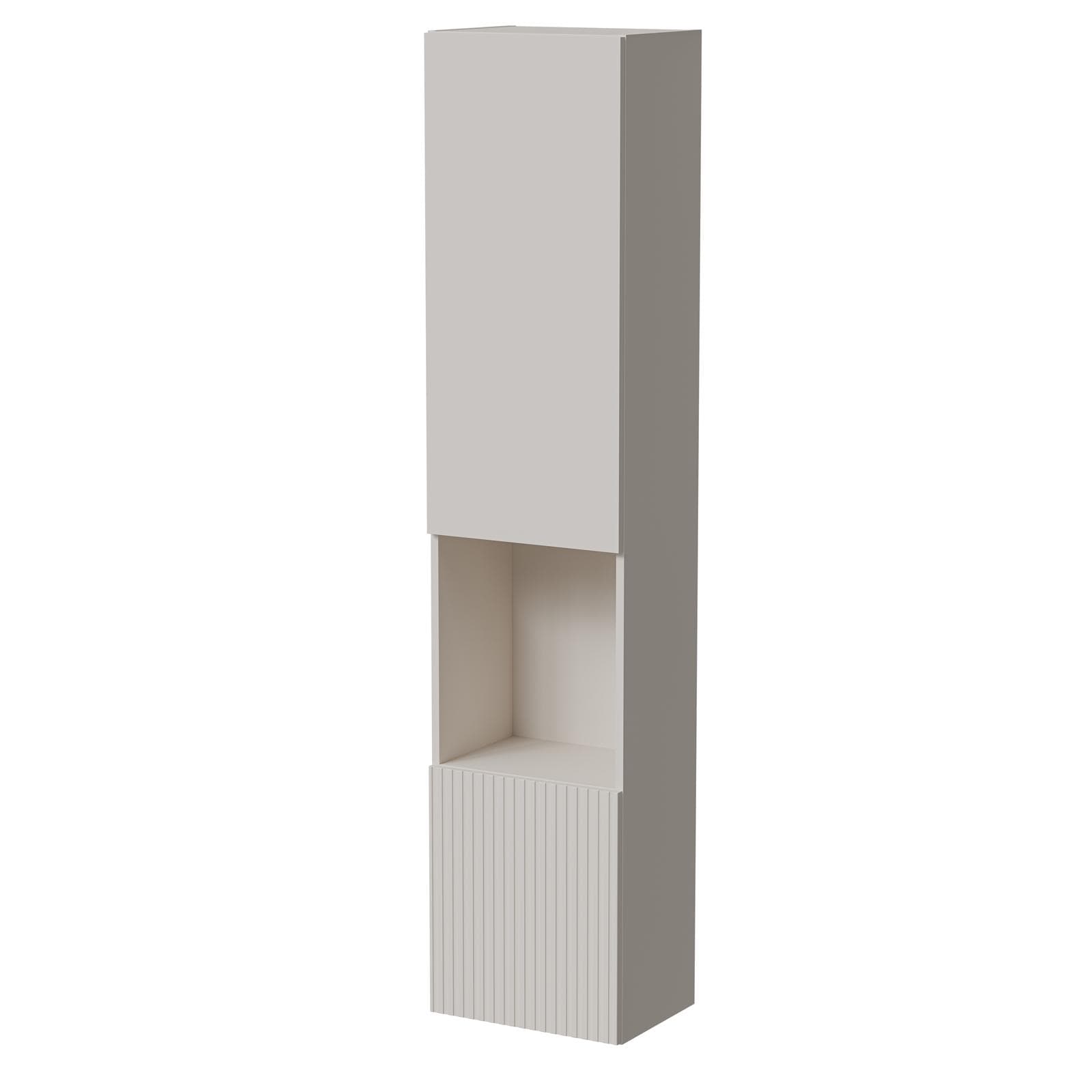 Colonna sospesa 40x180h cashmere cannettato con 2 ante e vano a giorno - Ingrid