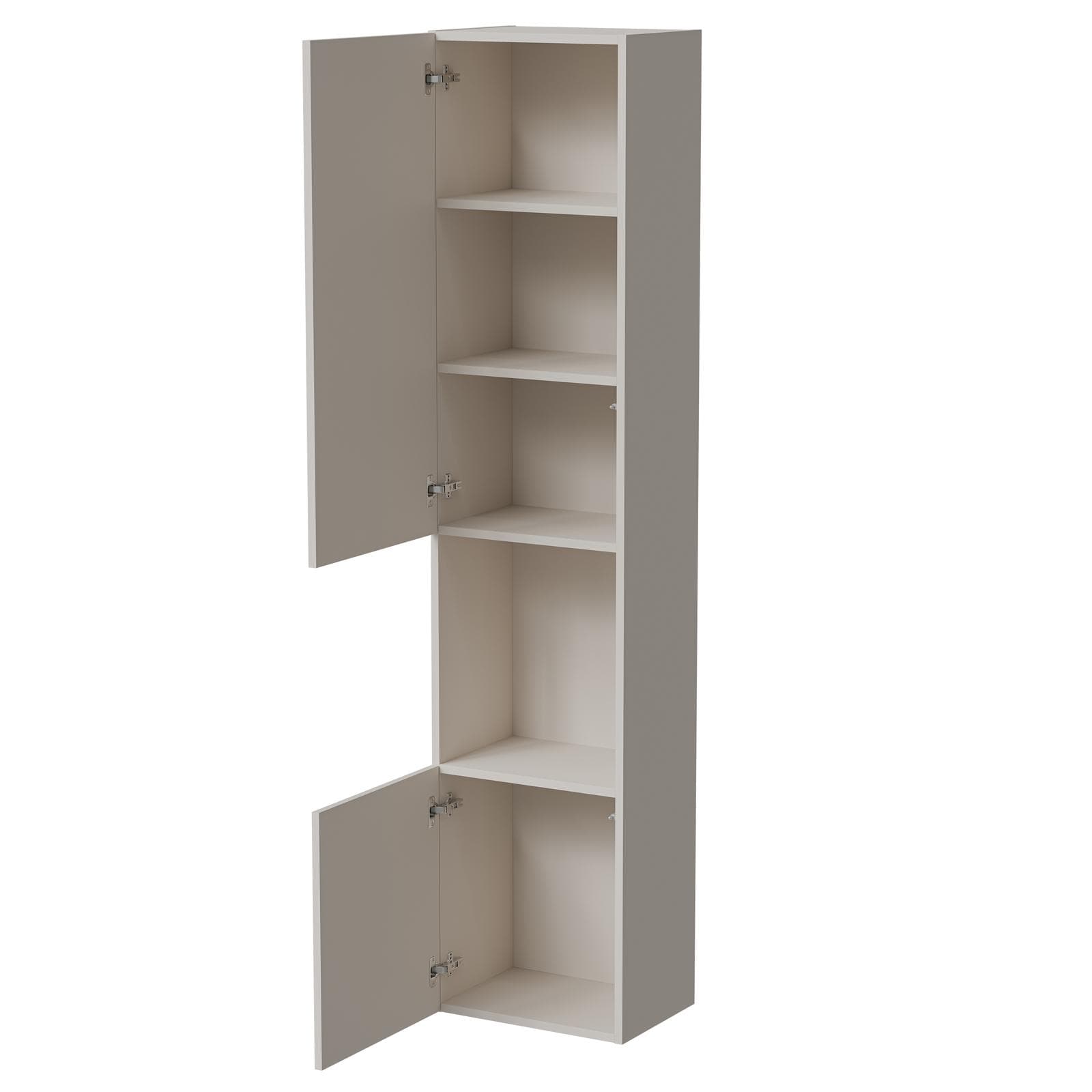Colonna sospesa 40x180h cashmere cannettato con 2 ante e vano a giorno - Ingrid