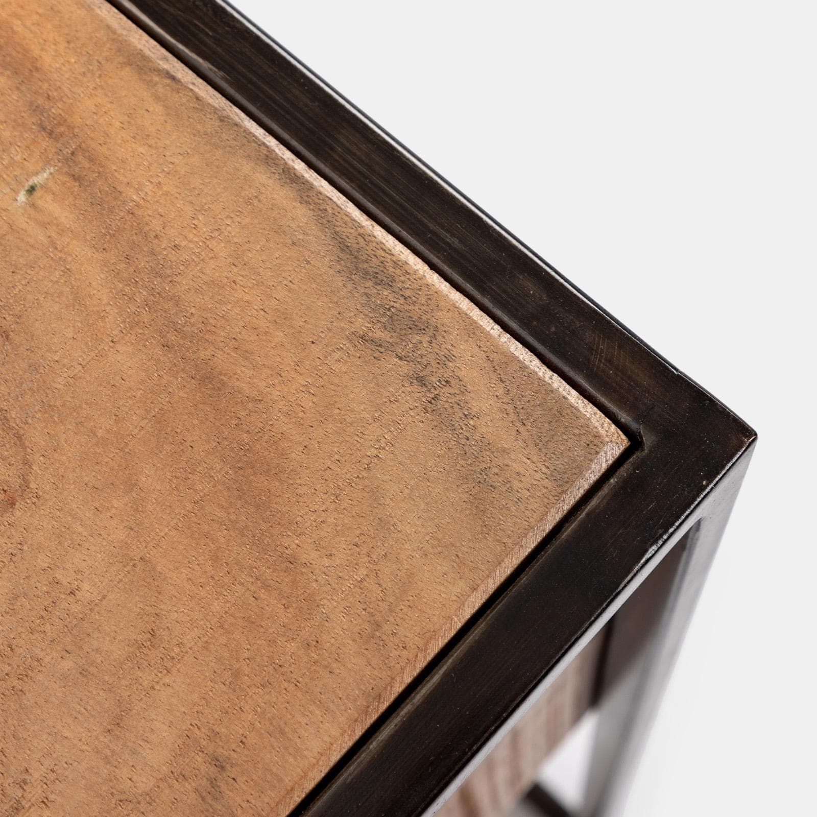 Comodino 44x30 cm in legno di acacia con cassetto - Freia Acacia