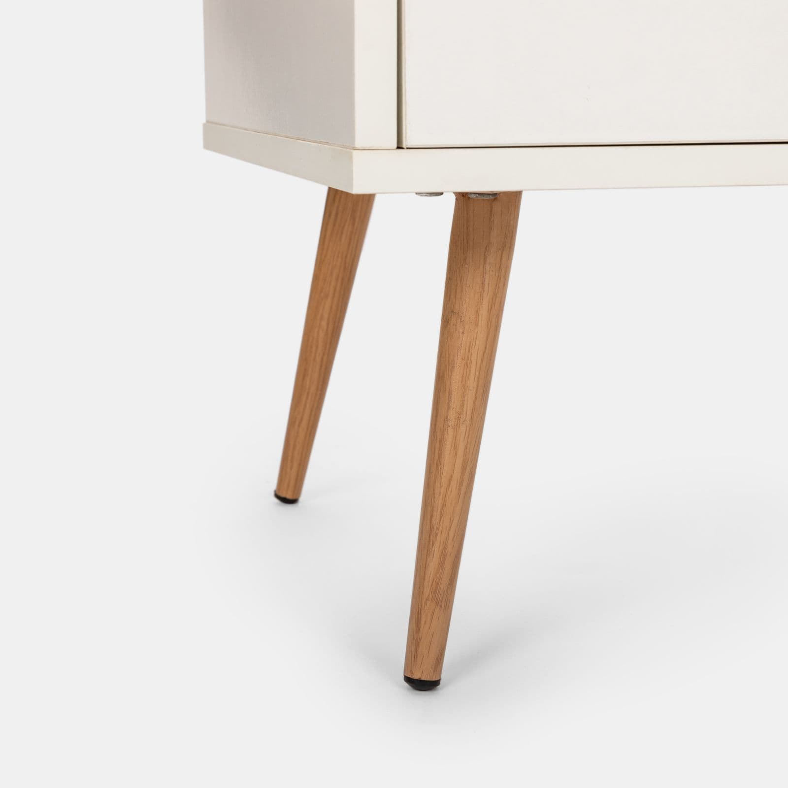 Comodino 45x40 cm in legno bianco lucido - Zylar