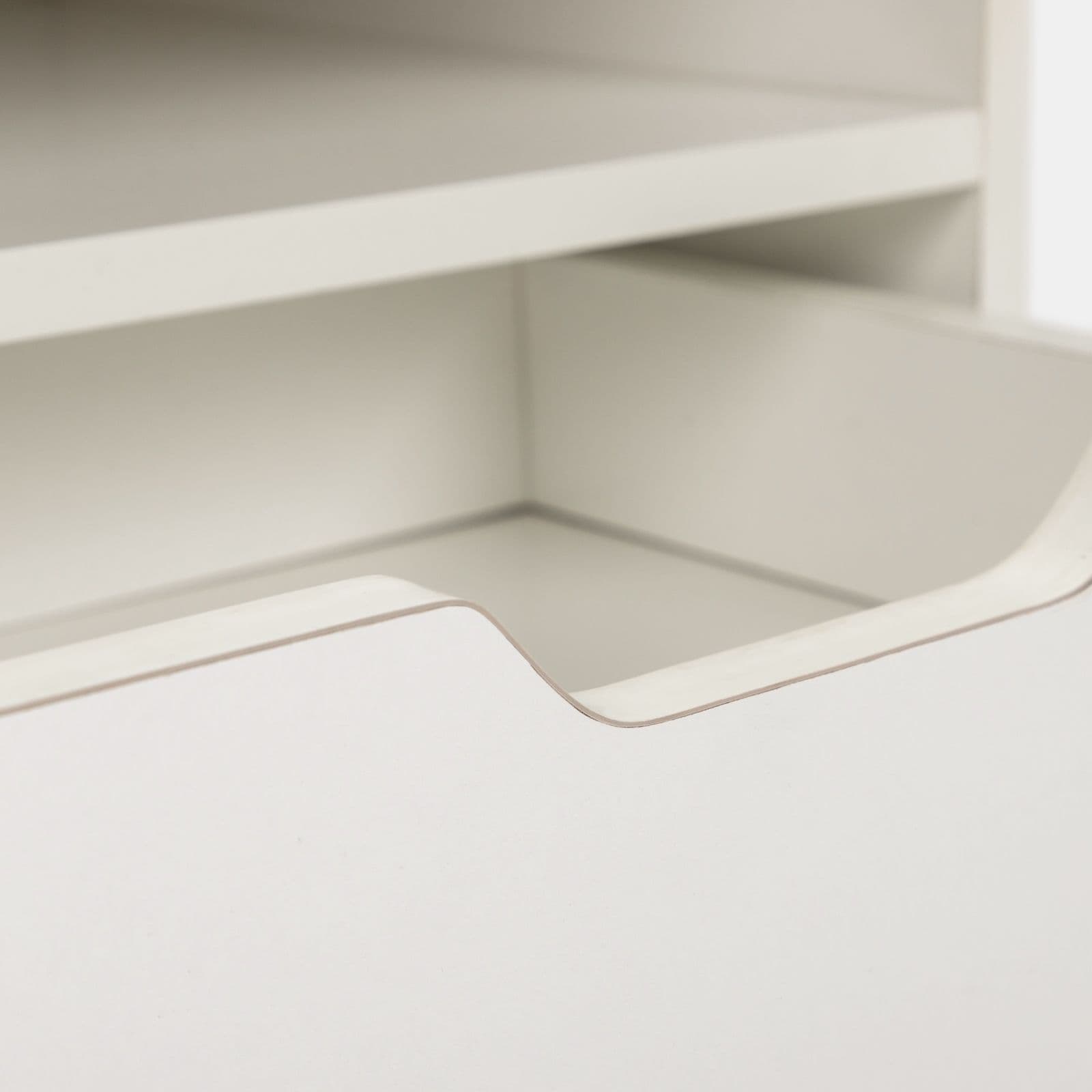 Comodino 45x40 cm in legno bianco lucido - Zylar
