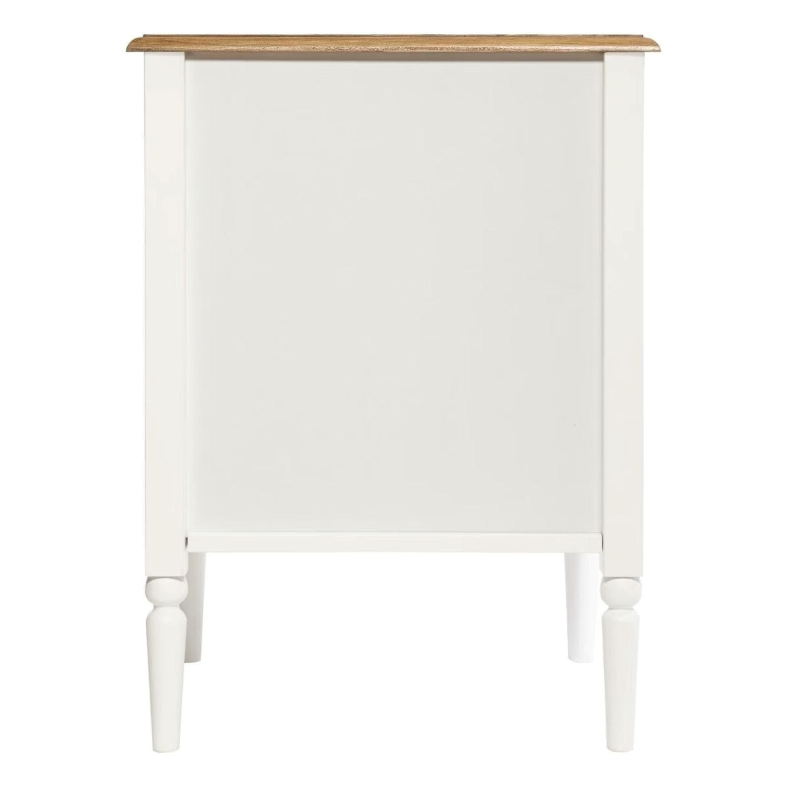 Comodino 45x60h cm in legno bianco e naturale con 1 cassetto - Avenue