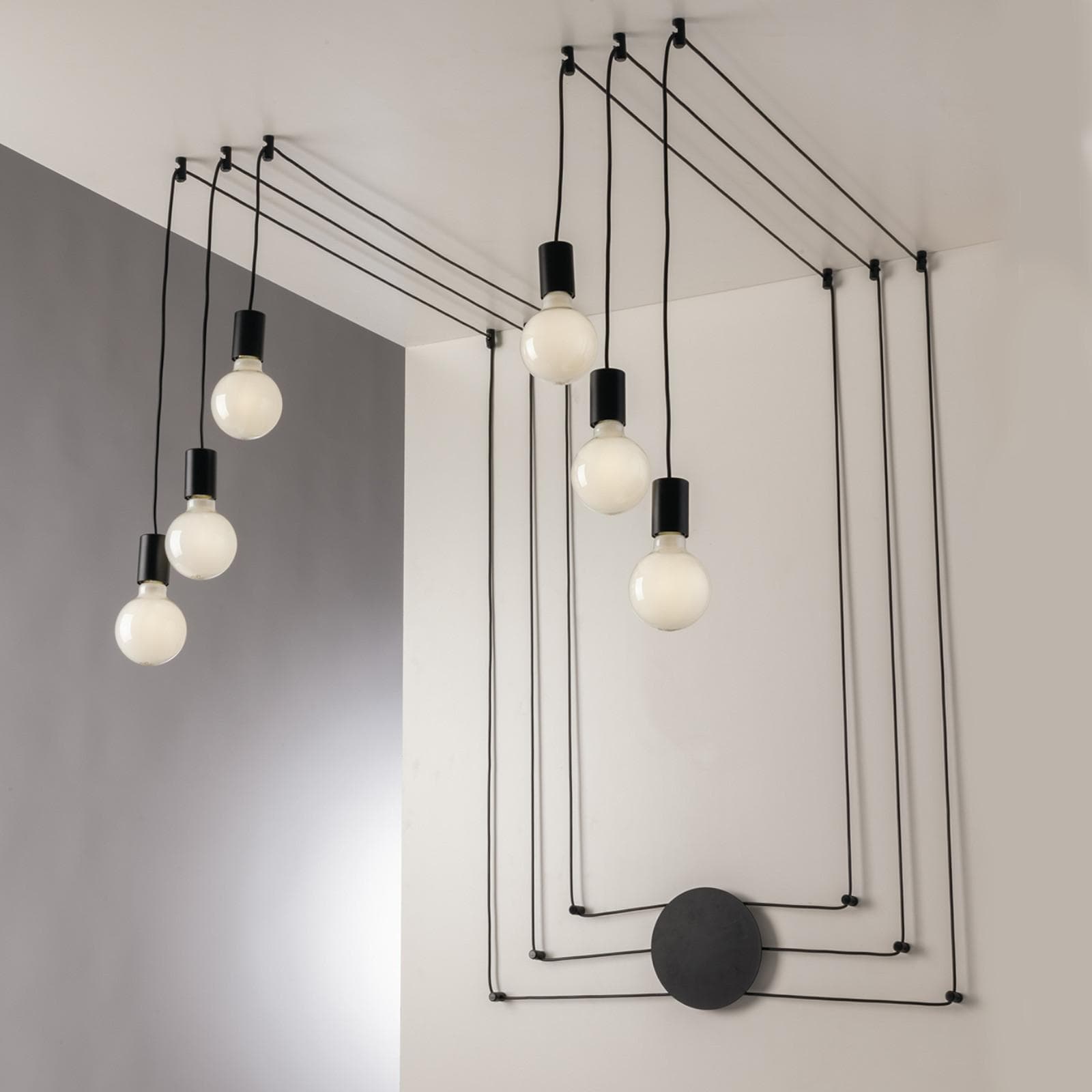 Kit 3 pezzi deviatore per lampada nero