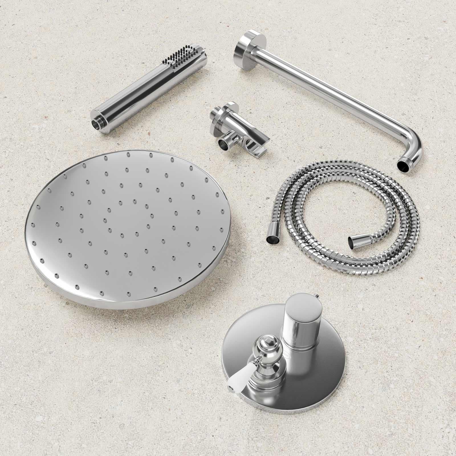 Composizione doccia Jacuzzi - Rubinetteria Brera con braccio soffione doccetta e miscelatore
