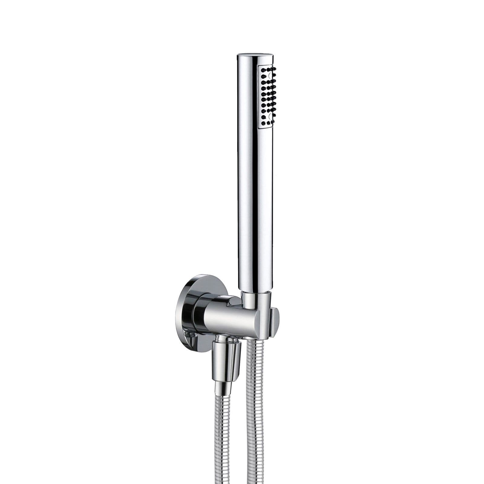 Composizione doccia Jacuzzi - Rubinetteria Crux con braccio soffione doccino e miscelatore con deviatore