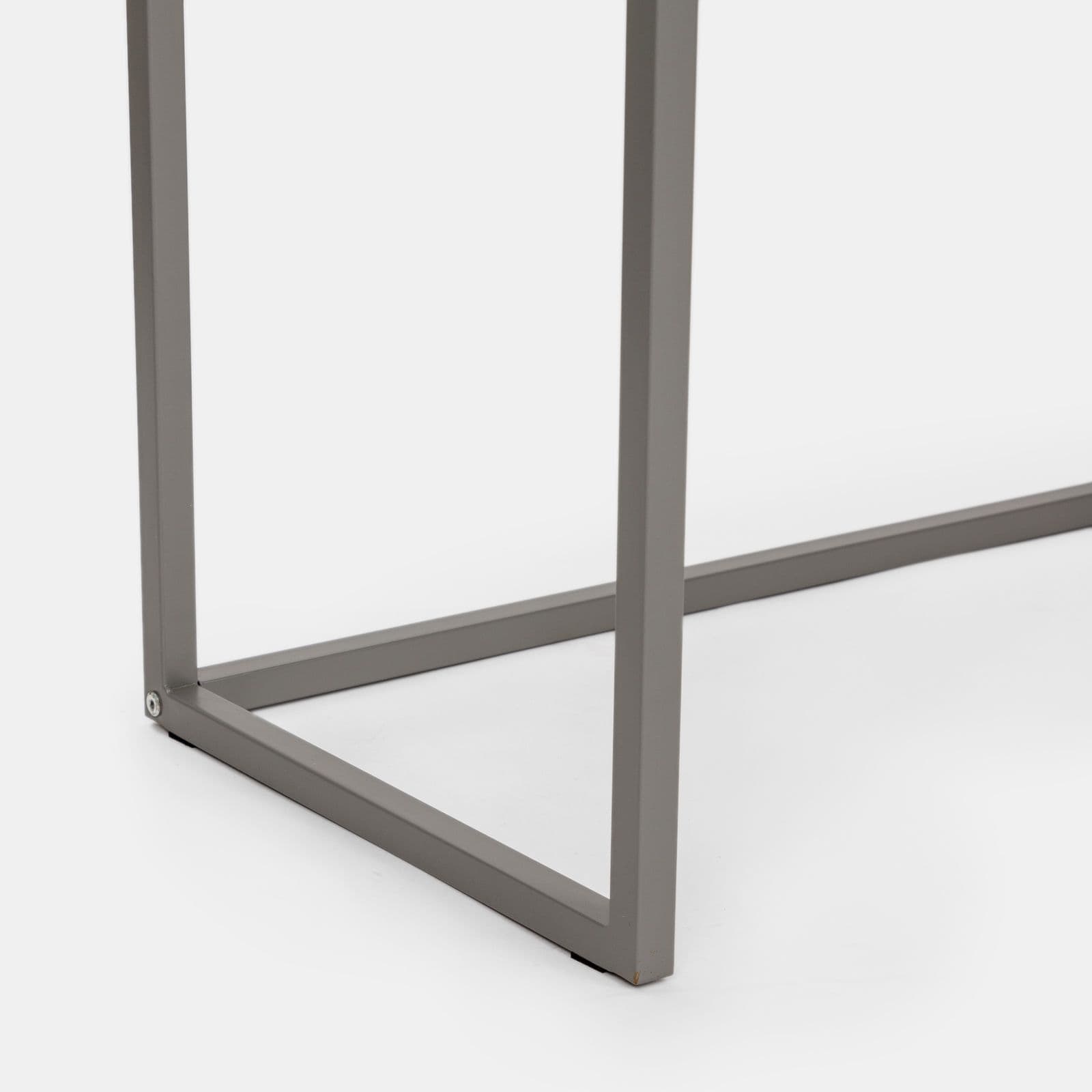 Consolle 110x80h cm in legno rovere e grigio con due cassetti - Tod
