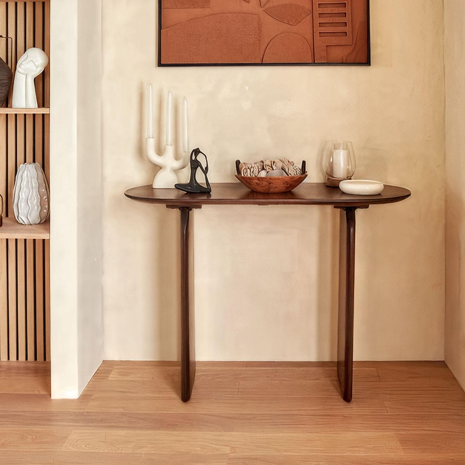 Consolle 110x77h cm in legno di acacia naturale - Agnese