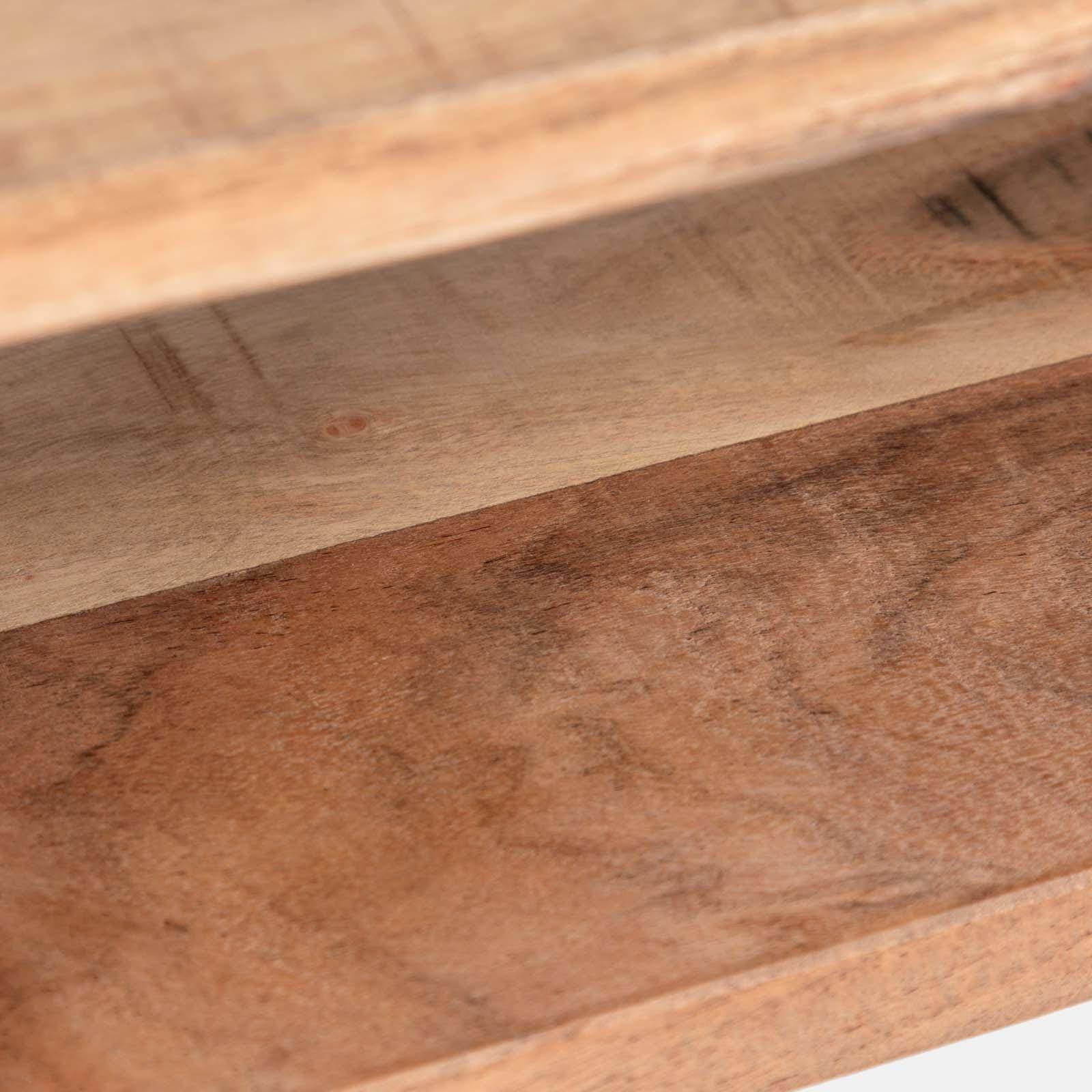Consolle 118x75h cm in legno di acacia e metallo nero - Freia Acacia