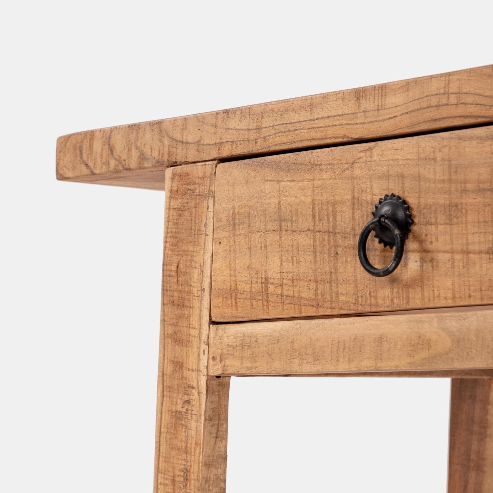 Consolle 120x40 cm in legno di acacia con due cassetti - Freia Acacia