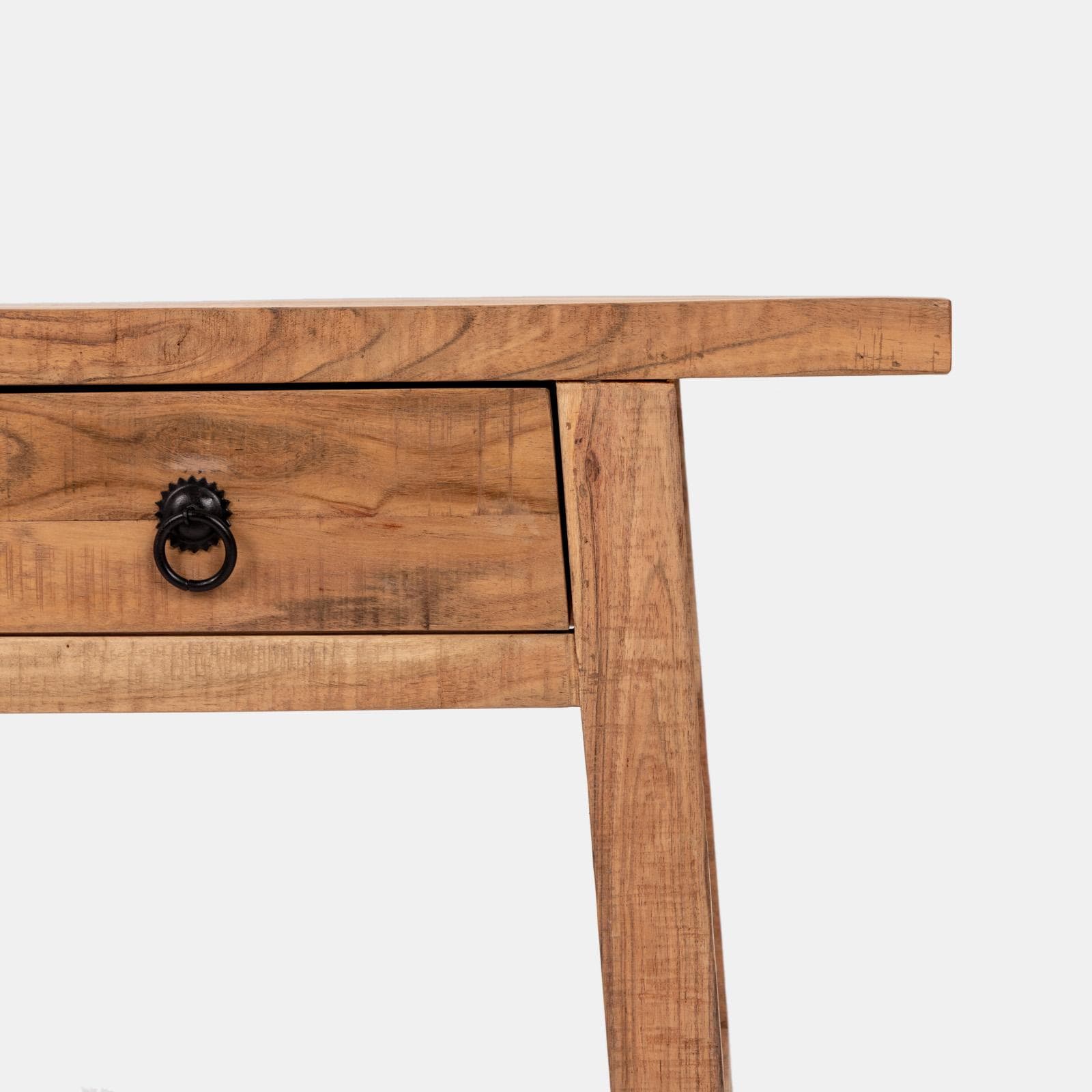 Consolle 120x40 cm in legno di acacia con due cassetti - Freia Acacia
