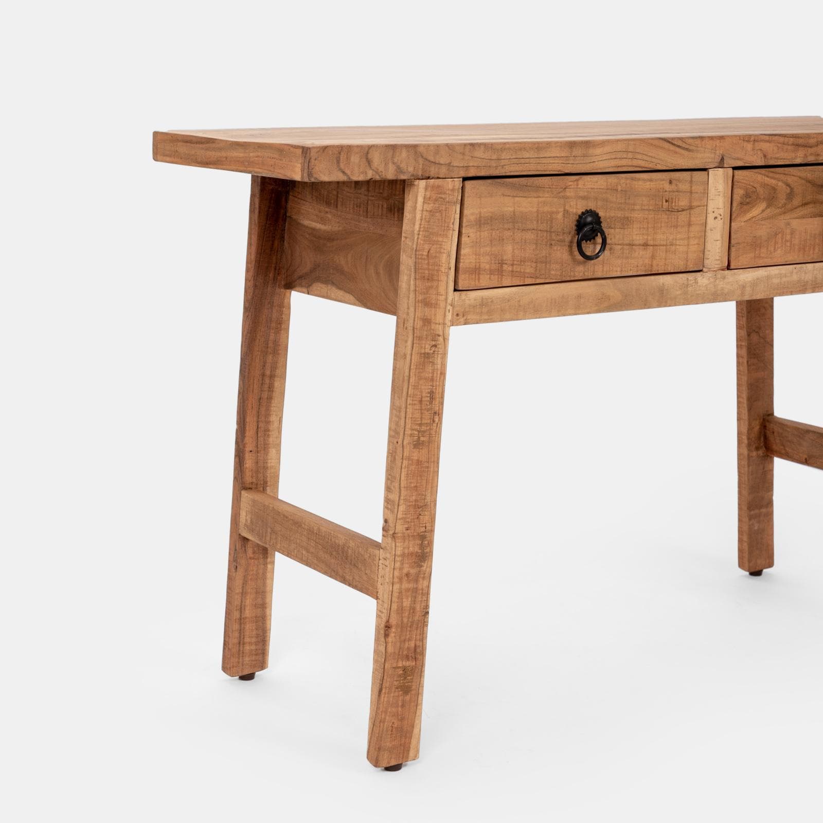 Consolle 120x40 cm in legno di acacia con due cassetti - Freia Acacia