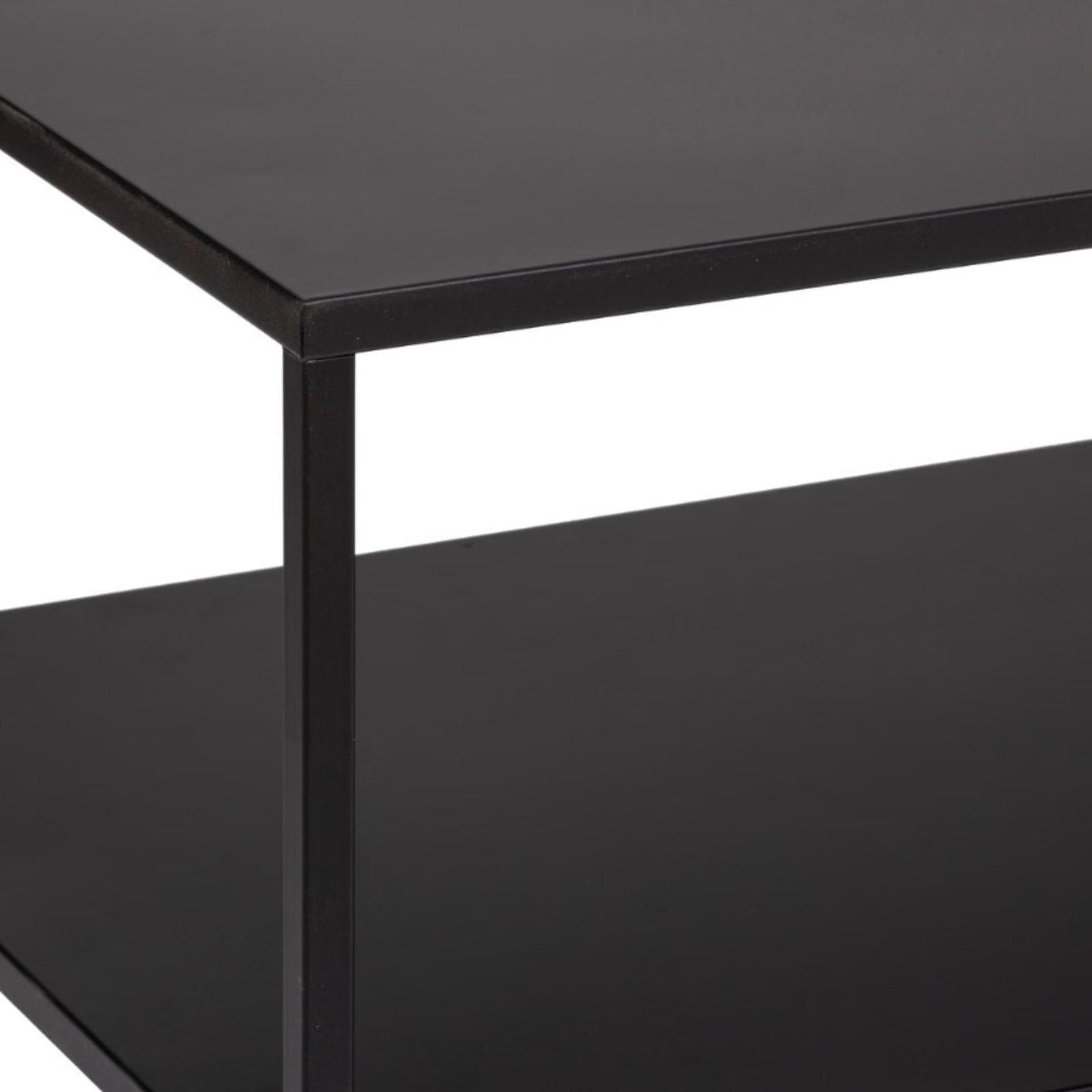 Mobile porta tv 120x50h cm in metallo nero - Saty