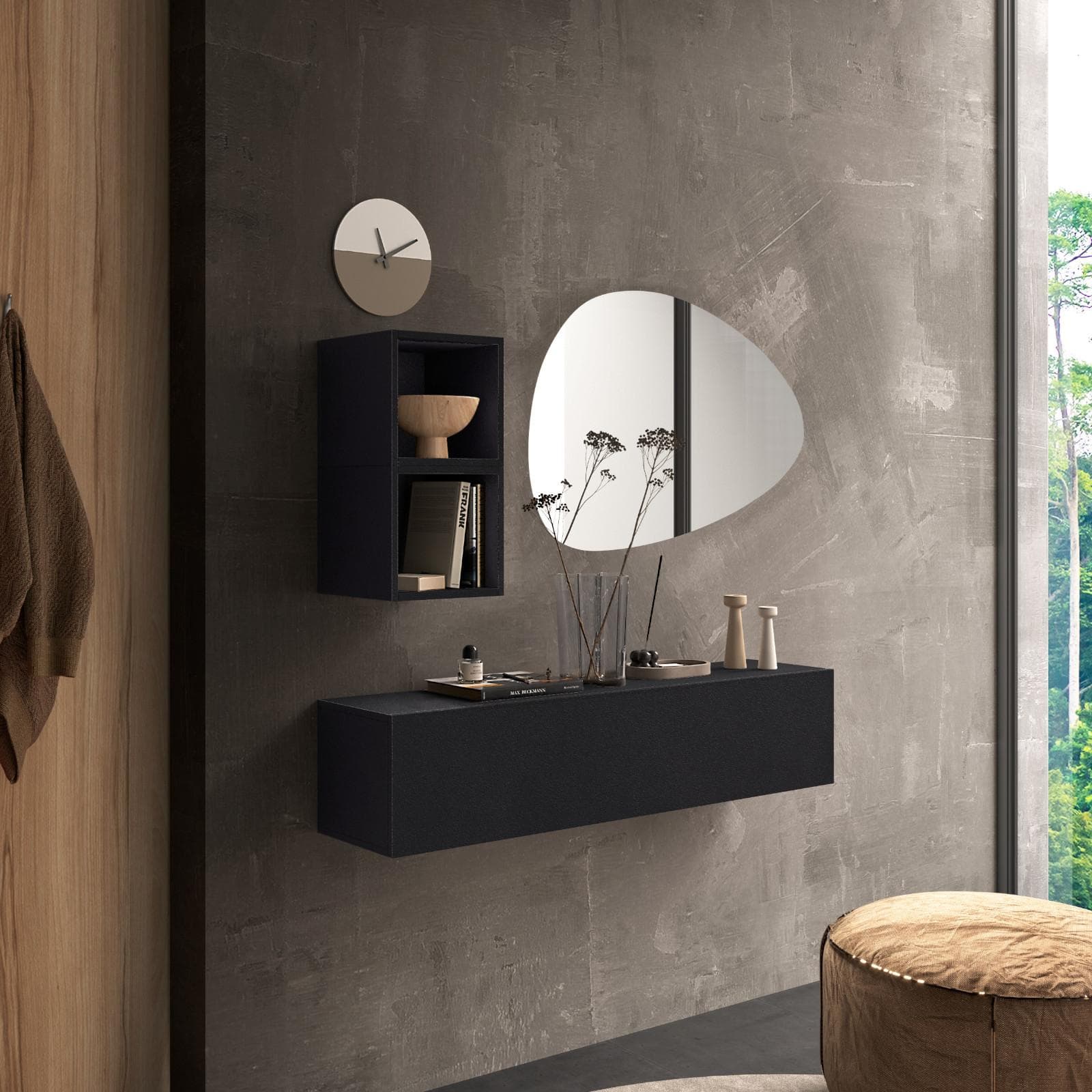 Consolle 138x29x140h cm lava - Clary