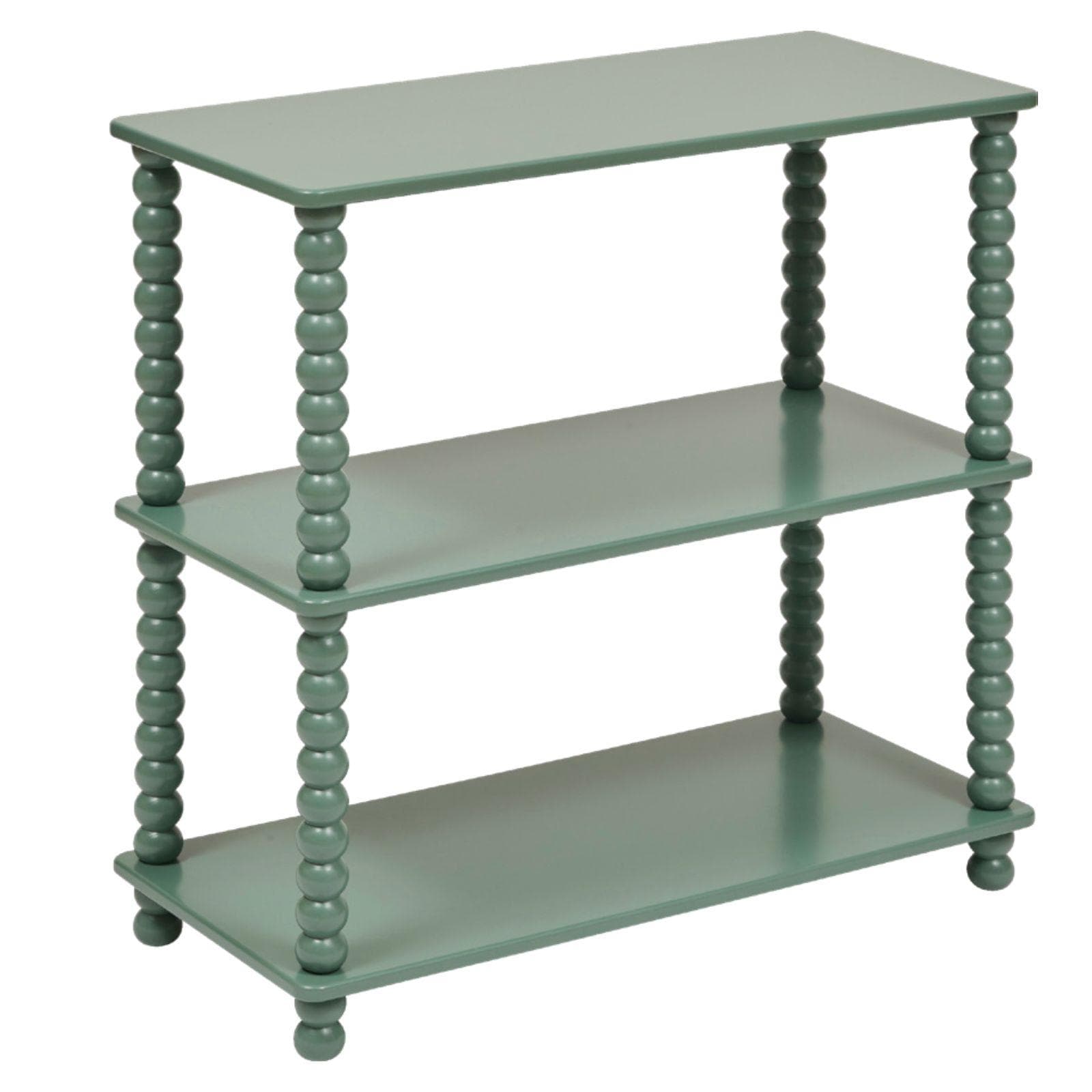 Consolle 75x75h cm in legno verde celadon con modanature - Minek