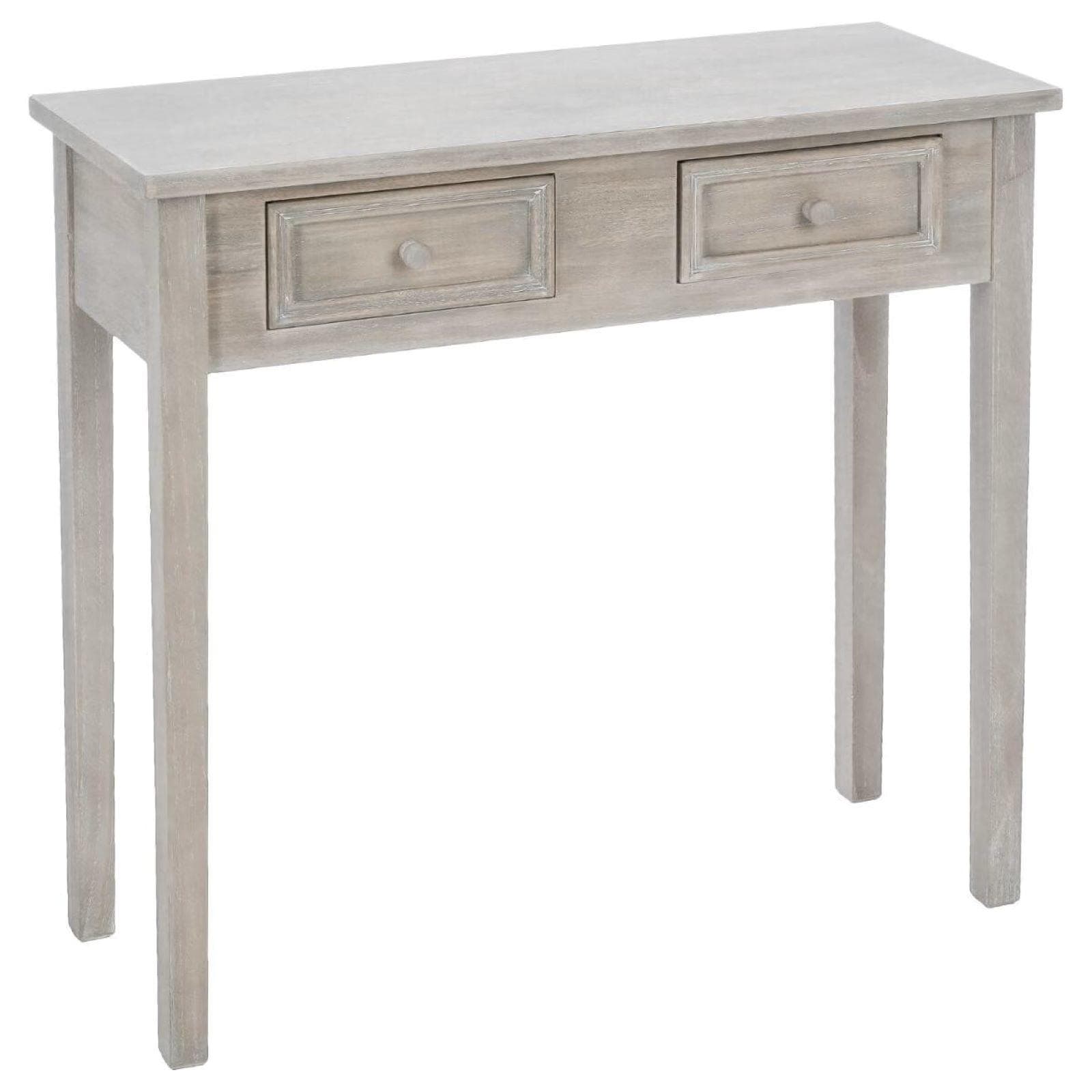 Consolle 80x76h cm effetto legno anticato con 2 cassetti - Eveline