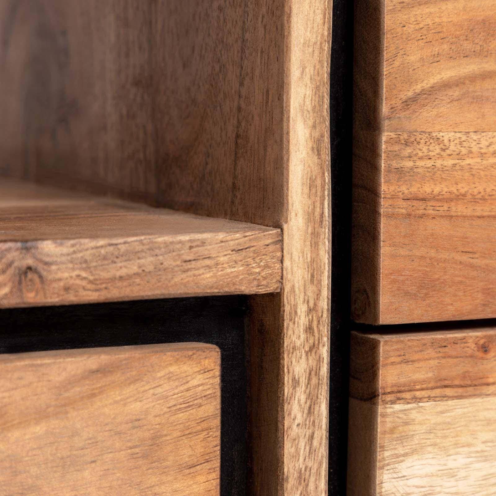 Mobile porta tv 160x40 cm in legno di acacia - Freia Acacia
