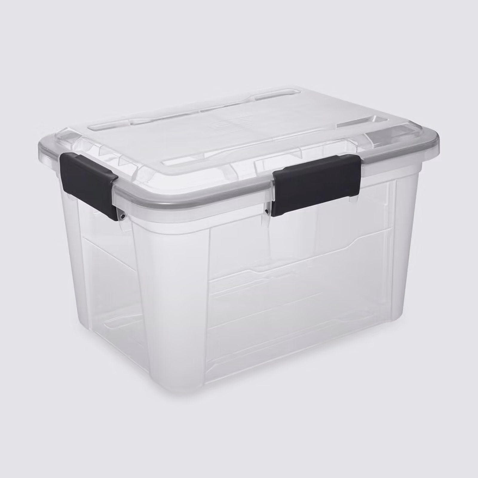 Contenitore 38x25h cm in polipropilene con chiusura a clip - Archivia Plus