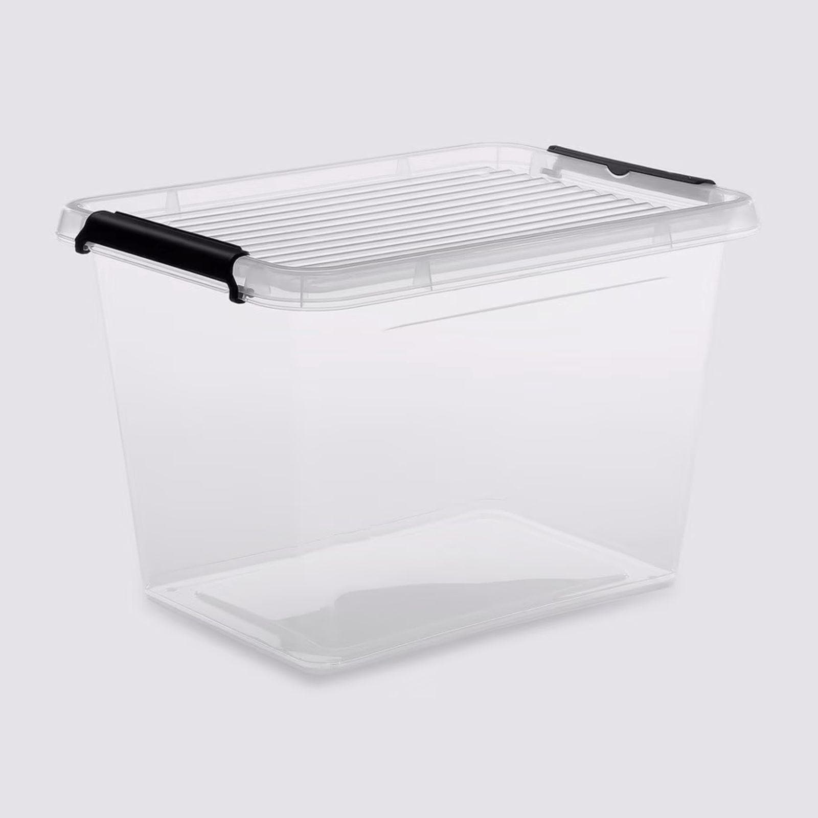 Contenitore 40x27h cm in polipropilene con chiusura a clip - Archivia
