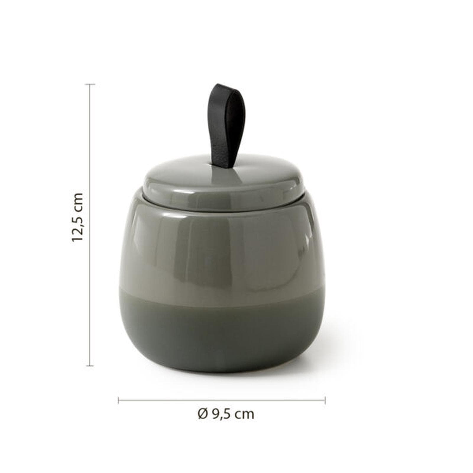 Contenitore da appoggio in ceramica verde salvia - Wilma di Gedy