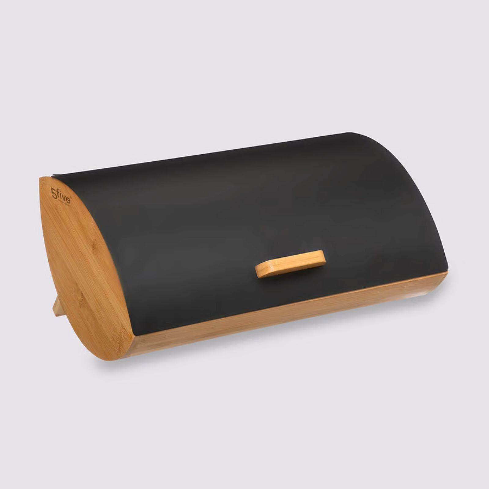 Contenitore per il pane 36x17h cm in bambù naturale e metallo nero
