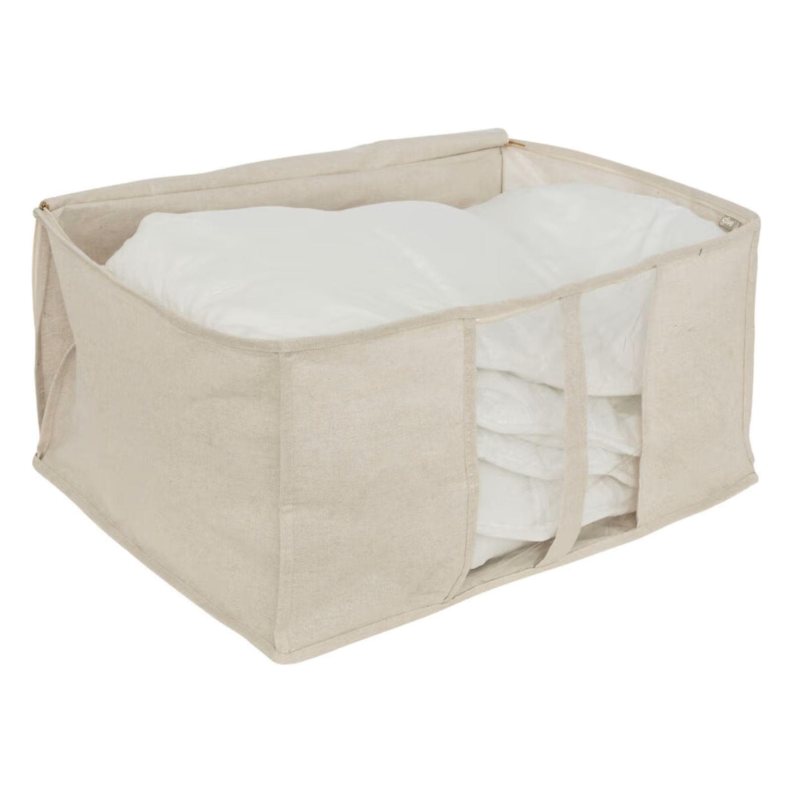 Contenitore salvaspazio 60x45 cm beige per sottoletto o armadio - Anya