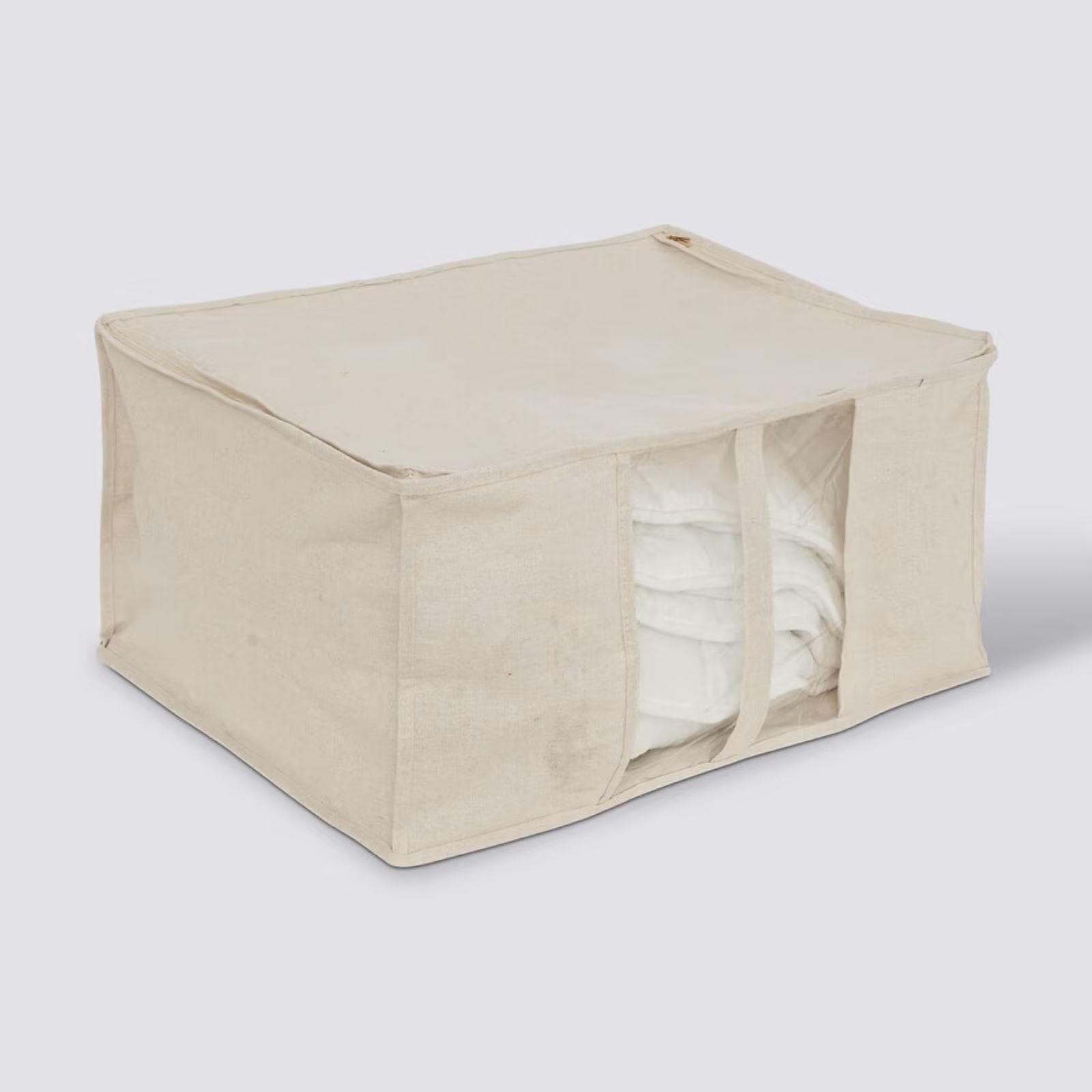 Contenitore salvaspazio 60x45 cm beige per sottoletto o armadio - Anya