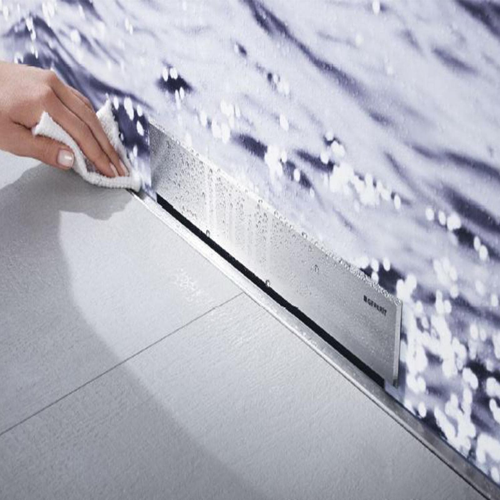 Copertura Geberit per scarico a parete incasso doccia Duofix o Combifix finitura bianca
