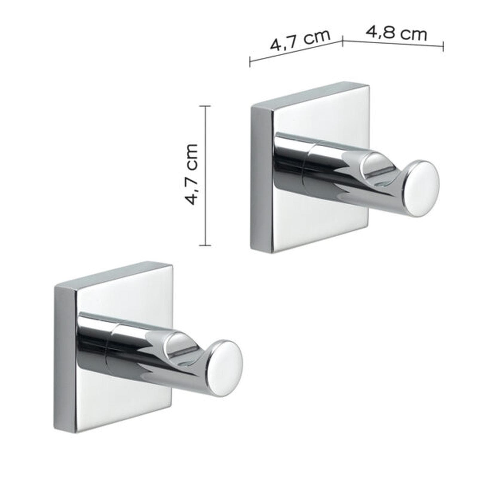 Set 2 appendini in acciaio inox e cromall cromo - Fuji di Gedy