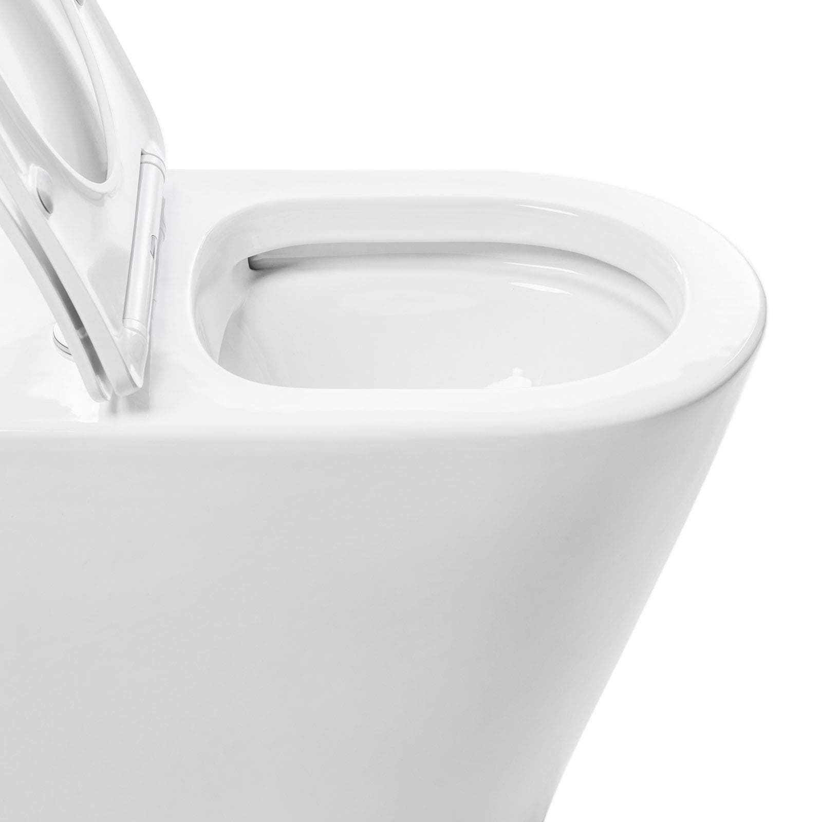 Coppia di sanitari filomuro a risparmio idrico con sedile softclose - Love