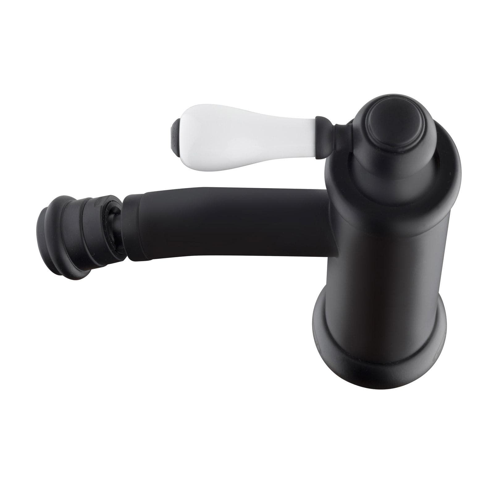 Coppia lavabo e bidet BRERA di Jacuzzi - Rubinetteria in ottone nero opaco e ceramica bianca