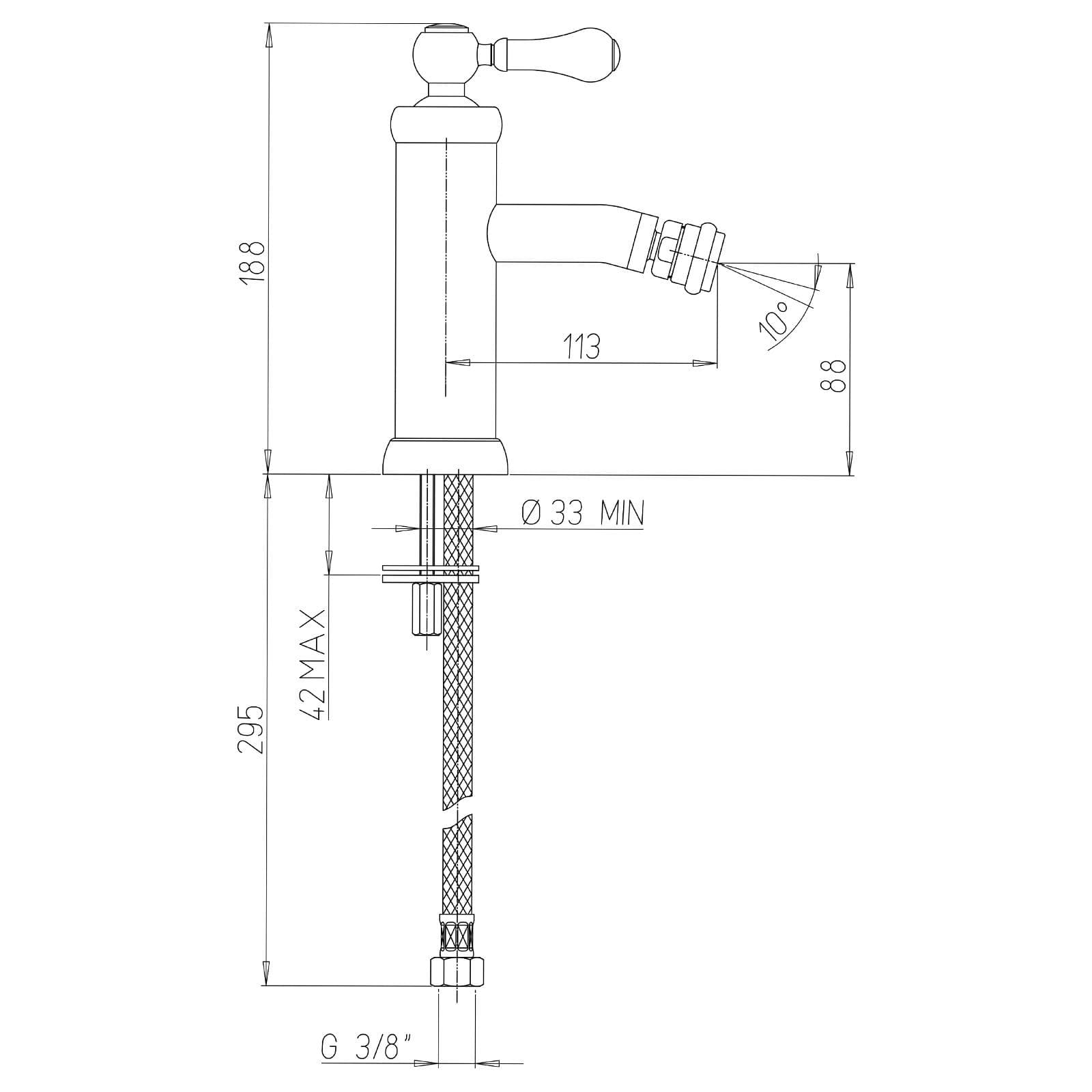 Coppia lavabo e bidet BRERA di Jacuzzi - Rubinetteria in ottone nero opaco e ceramica bianca