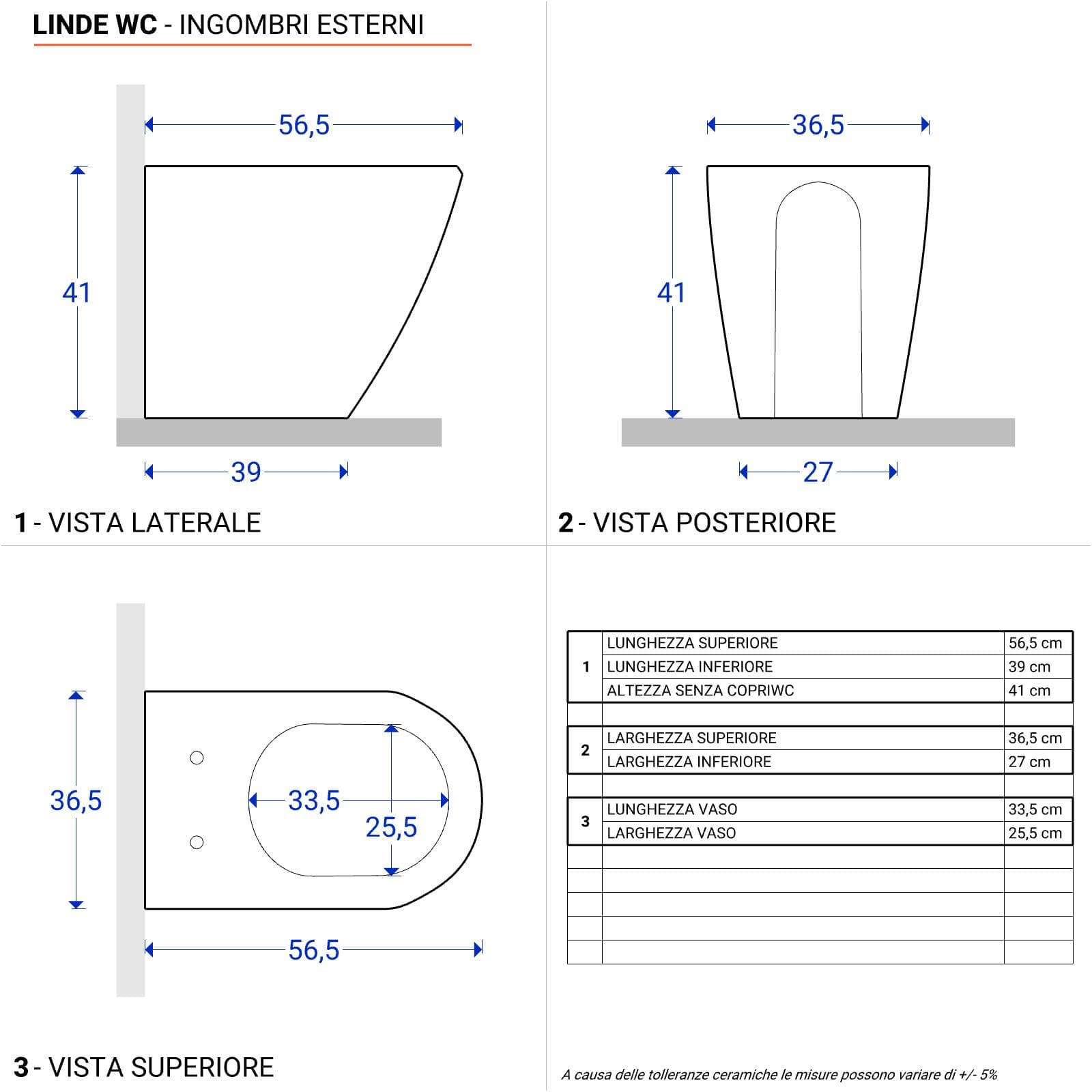 Coppia sanitari filomuro in ceramica bianco opaco con sedile copriwc softclose